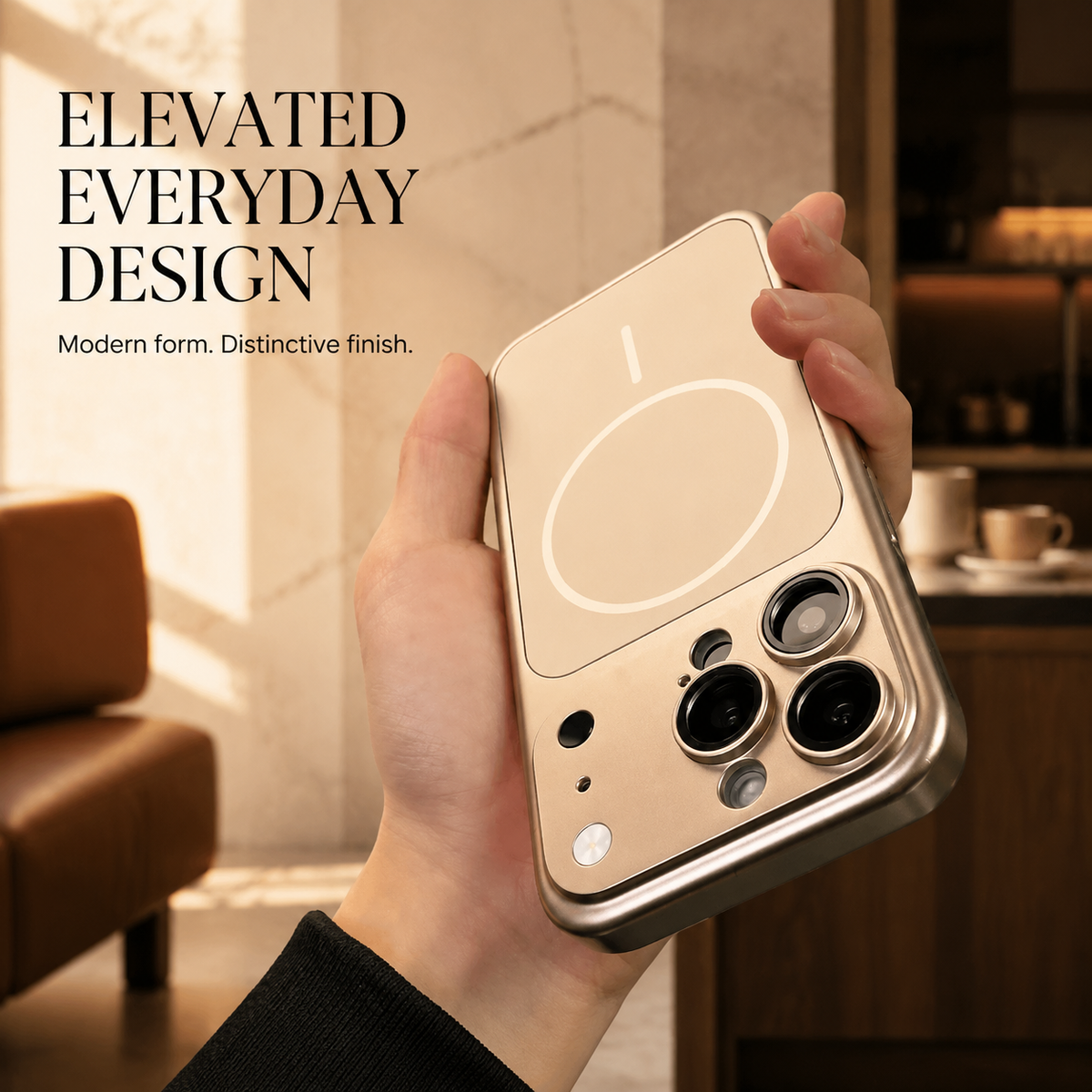 Premium iPhone Case MagSafe Original Metal Color Large Window Plating Magnetic Shockproof Rugged Slim Camera Protective Bumper Cover Case Design