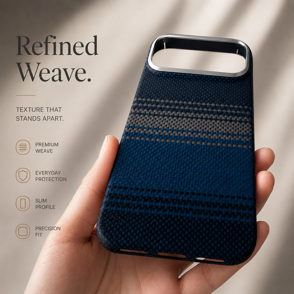 Premium iPhone Case MagSafe Real Carbon Fiber Cover Aramid Kevlar Ultra Thin Shockproof Matte Anti Fingerprint Full Coverage Slim Lightweight Design