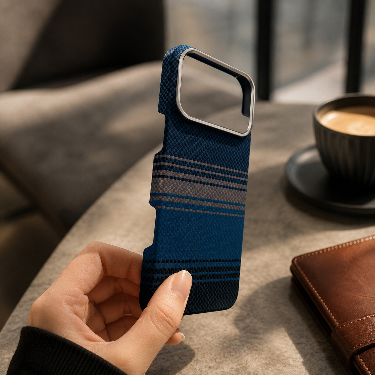 Premium iPhone Case MagSafe Real Carbon Fiber Cover Aramid Kevlar Ultra Thin Shockproof Matte Anti Fingerprint Full Coverage Slim Lightweight Design