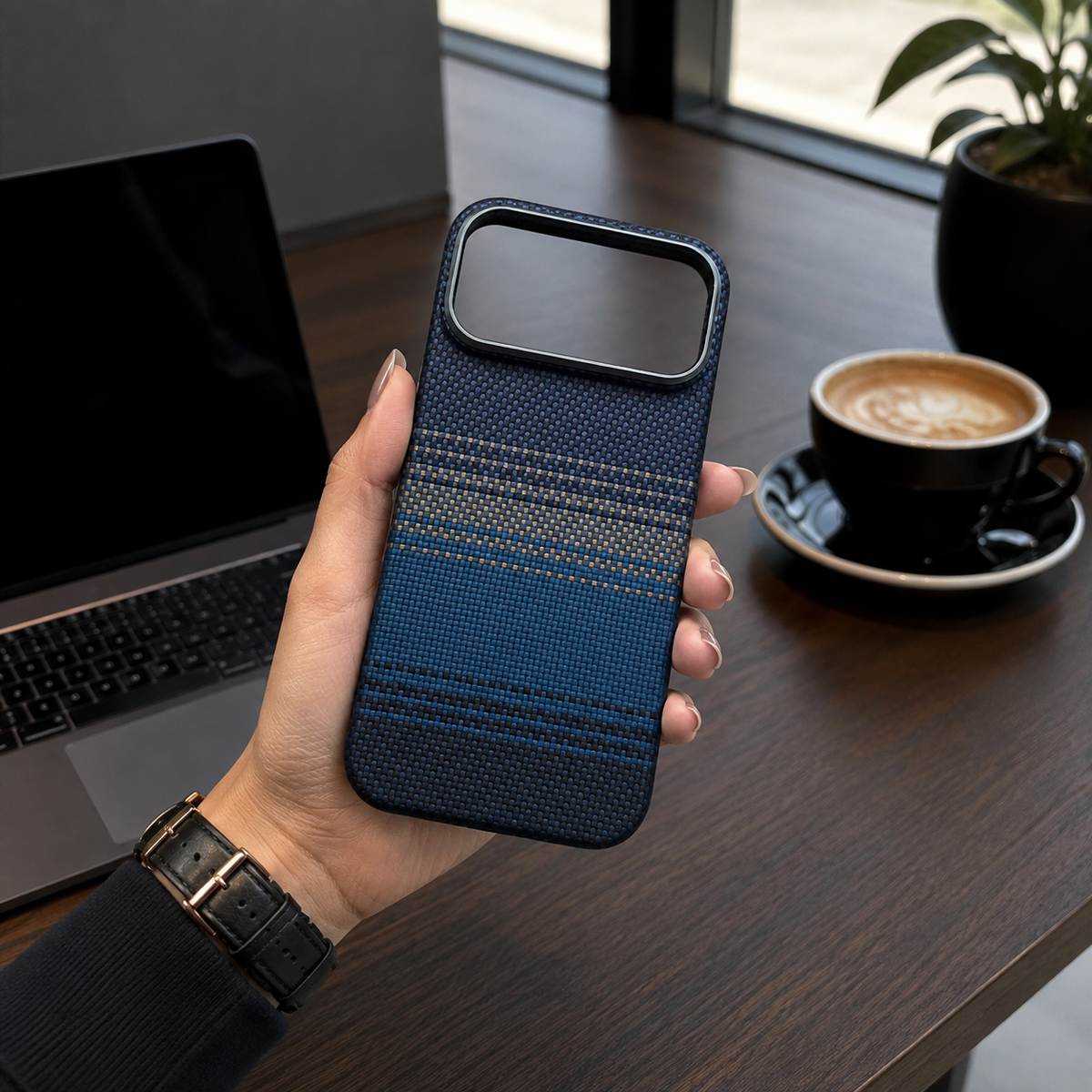 Premium iPhone Case MagSafe Real Carbon Fiber Cover Aramid Kevlar Ultra Thin Shockproof Matte Anti Fingerprint Full Coverage Slim Lightweight Design