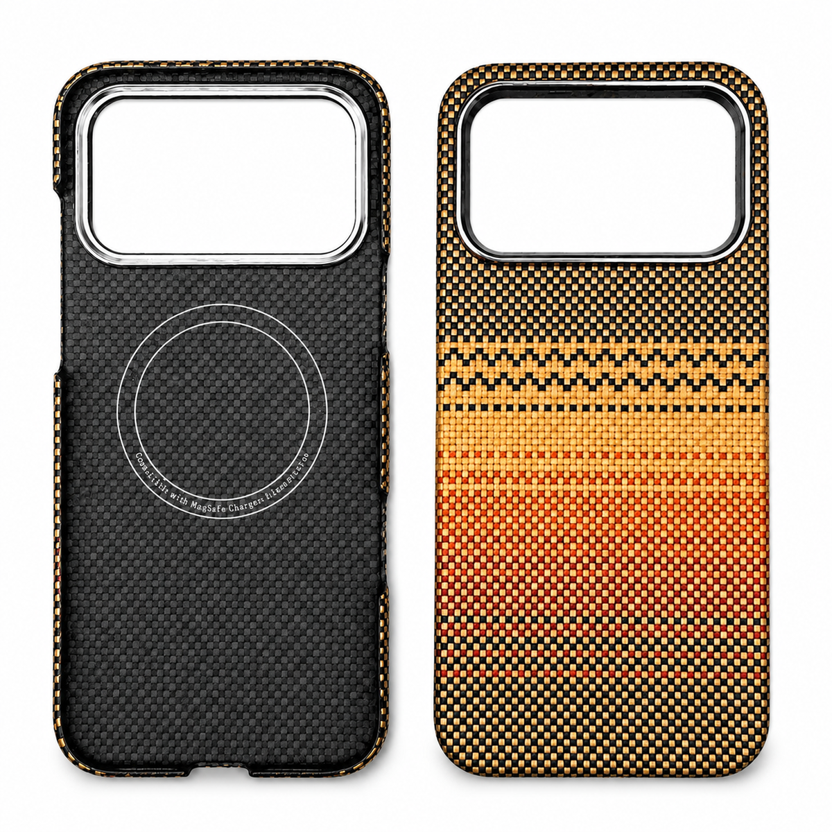 Premium iPhone Case MagSafe Real Carbon Fiber Cover Aramid Kevlar Ultra Thin Shockproof Matte Anti Fingerprint Full Coverage Slim Lightweight Design