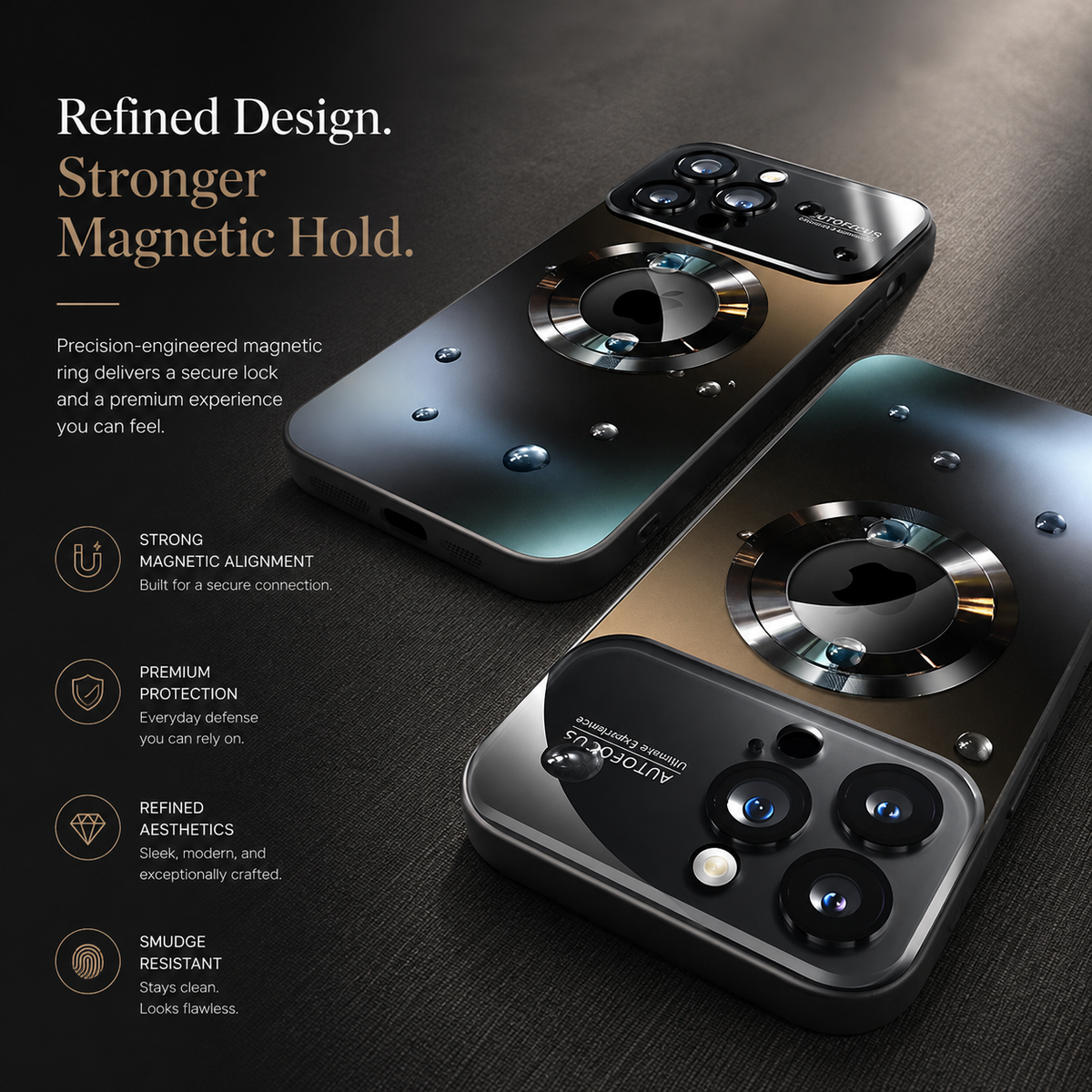 Premium iPhone Case MagSafe Tempered Glass Matte Magnetic Wireless Charging Shockproof Anti Scratch Non Slip Slim Protective Bumper Cover Case Design