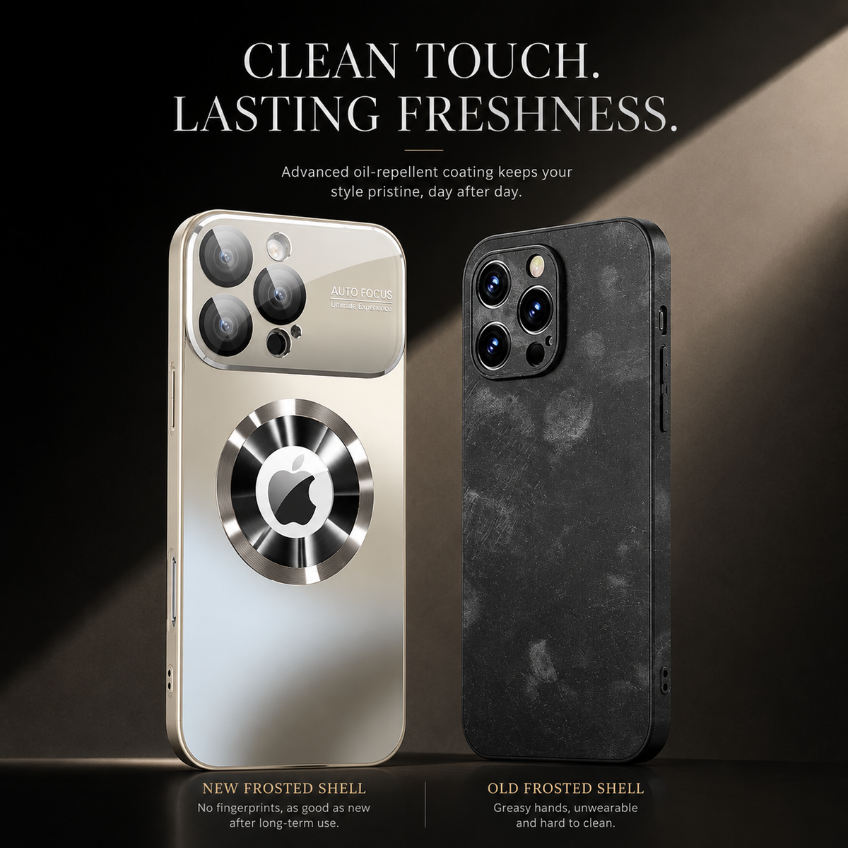 Premium iPhone Case MagSafe Titanium Metallic Matte AG Glass Full Lens Protector Shockproof PC TPU Anti Scratch Non Slip Lightweight Protective Bumper