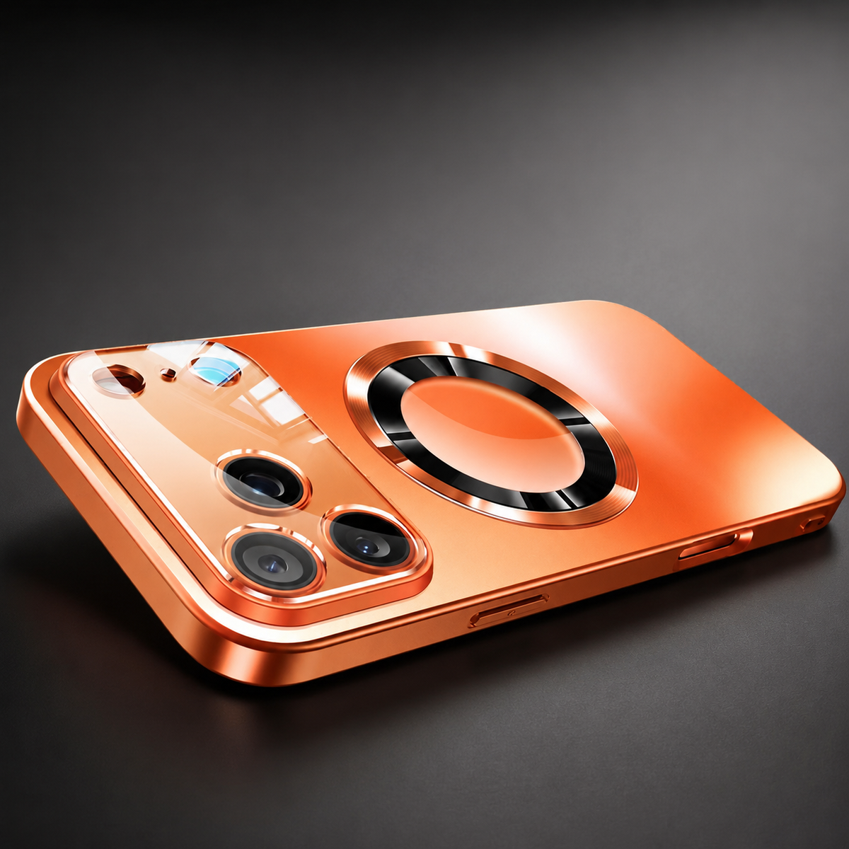 Premium iPhone Case MagSafe Titanium Metallic Matte Magnetic Glass Lens Protection PC TPU Shockproof Slim Anti Scratch Protective Back Cover Case Design
