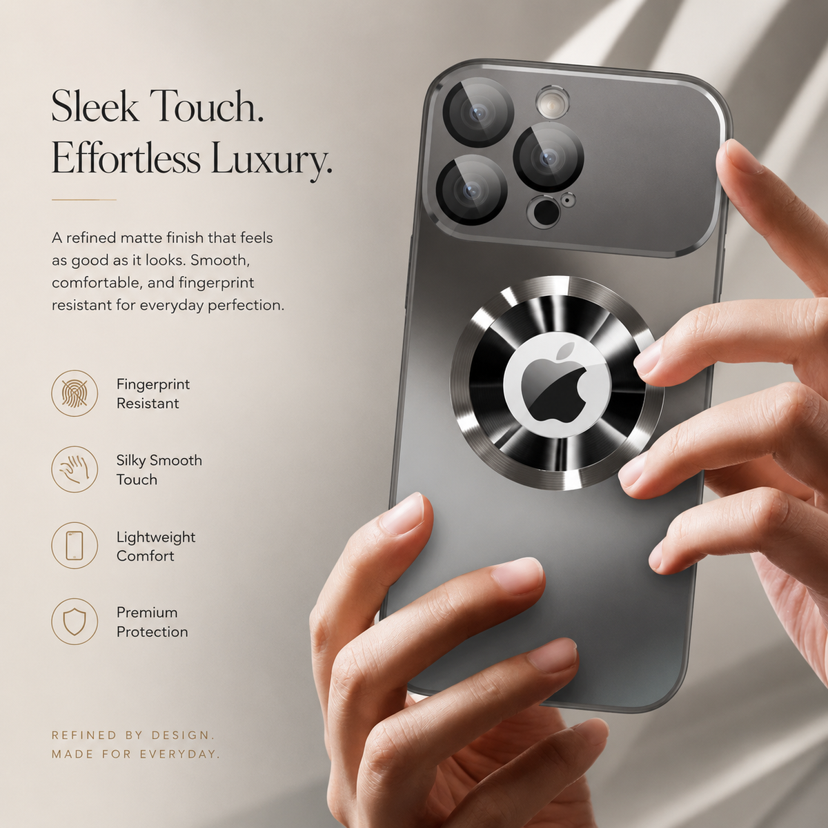 Premium iPhone Case MagSafe Titanium Metallic Matte Magnetic PC TPU Glass Camera Lens Protection Shockproof Slim Luxury Protective Cover Case Design