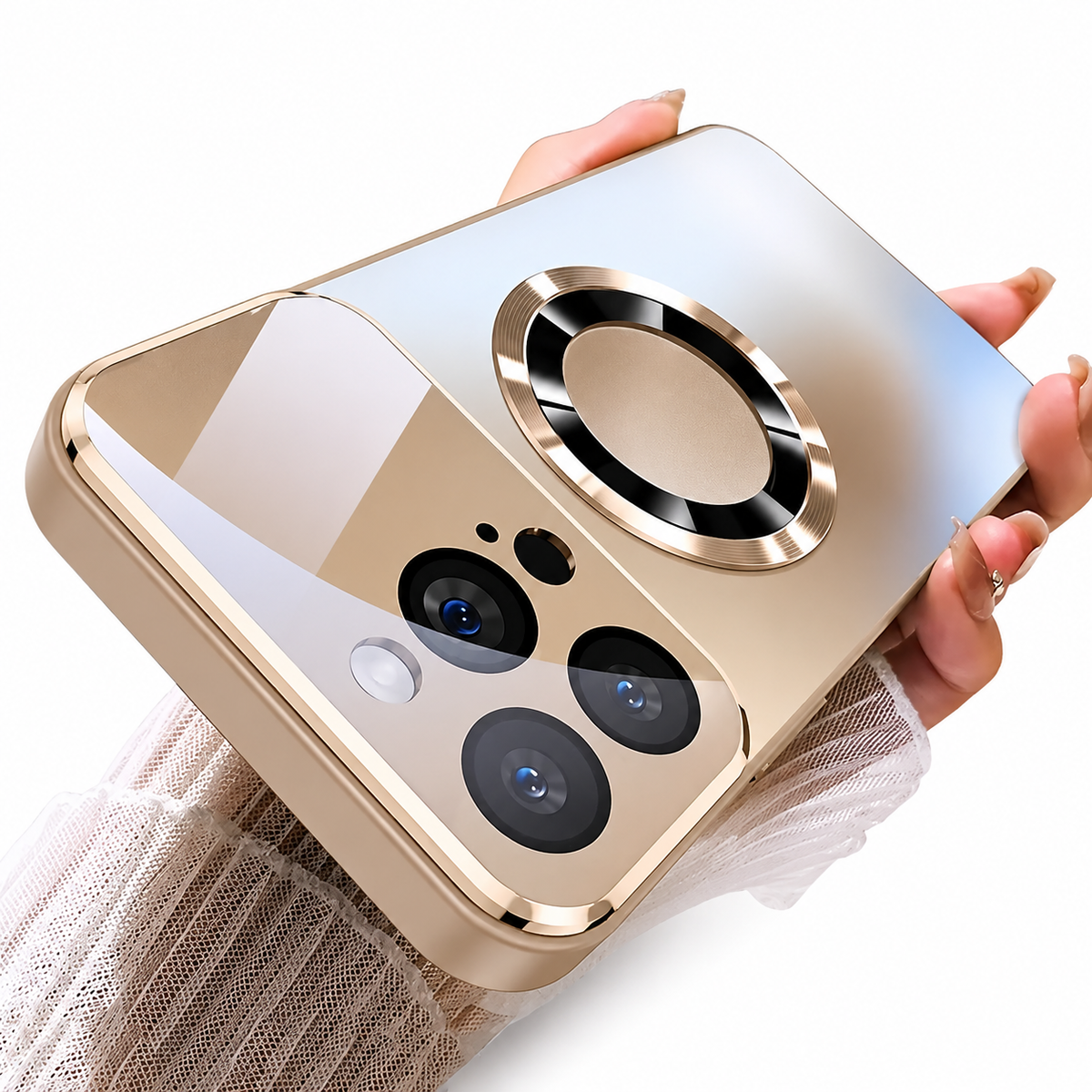 Premium iPhone Case MagSafe Titanium Metallic Matte Magnetic PC TPU Wireless Charging Shockproof Slim Anti Scratch Lightweight Protective Cover Case