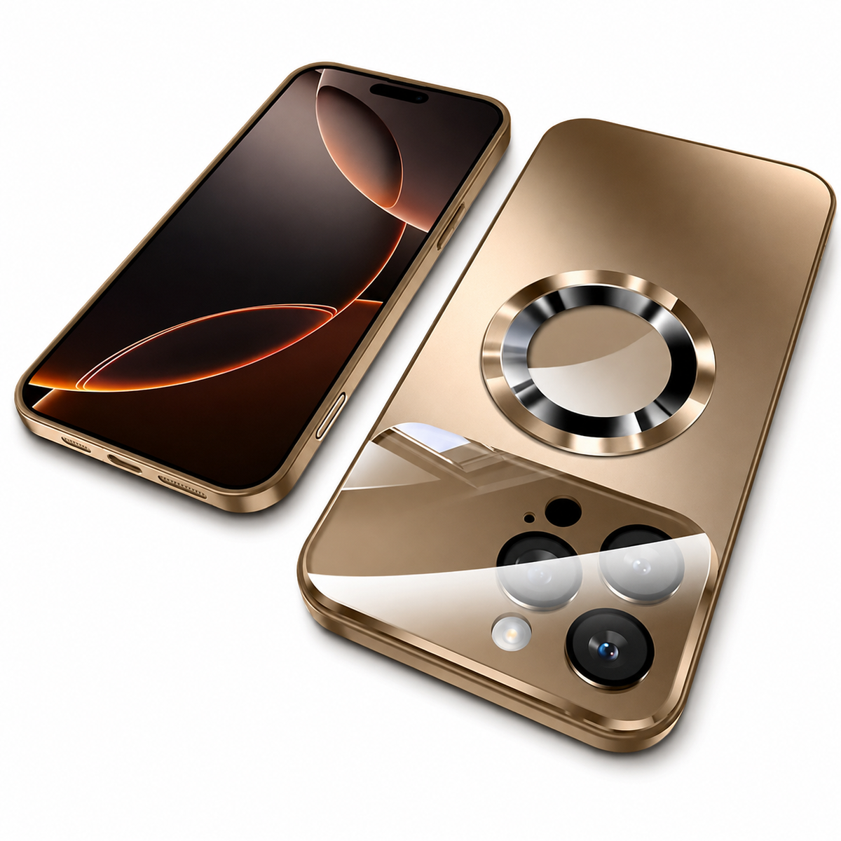 Premium iPhone Case MagSafe Titanium Metallic Matte Magnetic PC TPU Wireless Charging Shockproof Slim Anti Scratch Lightweight Protective Cover Case