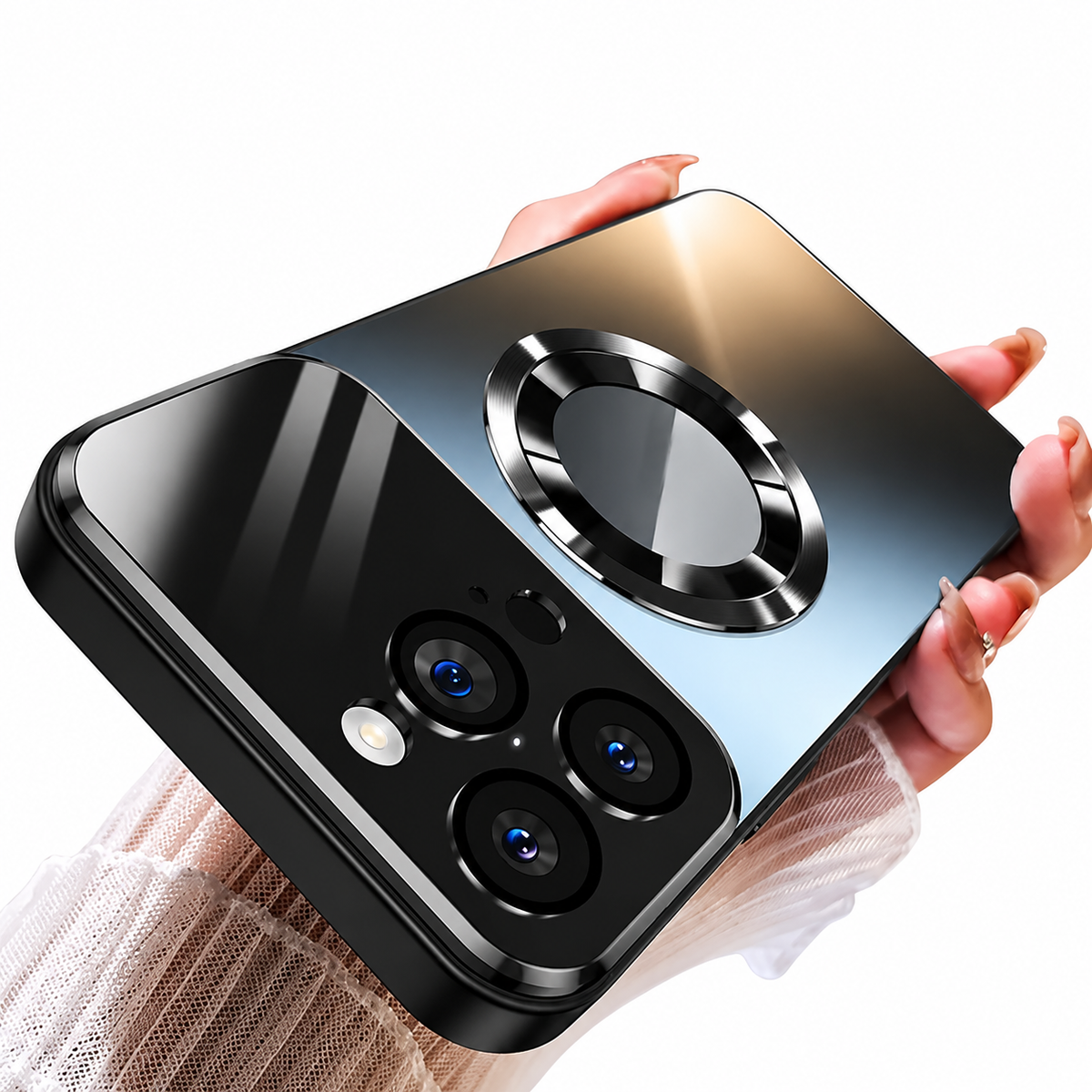Premium iPhone Case MagSafe Titanium Metallic Matte Magnetic PC TPU Wireless Charging Shockproof Slim Anti Scratch Lightweight Protective Cover Case