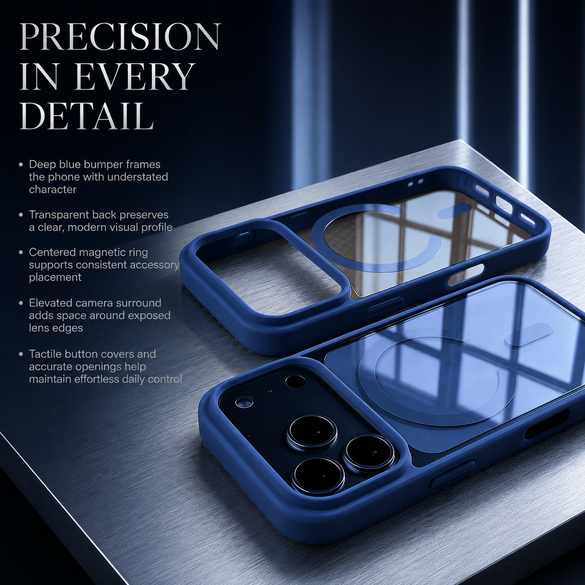 Premium iPhone Case MagSafe Transparent Acrylic Magnetic Wireless Charging Clear Slim Shockproof Anti Scratch Protective Back Bumper Cover Case Design