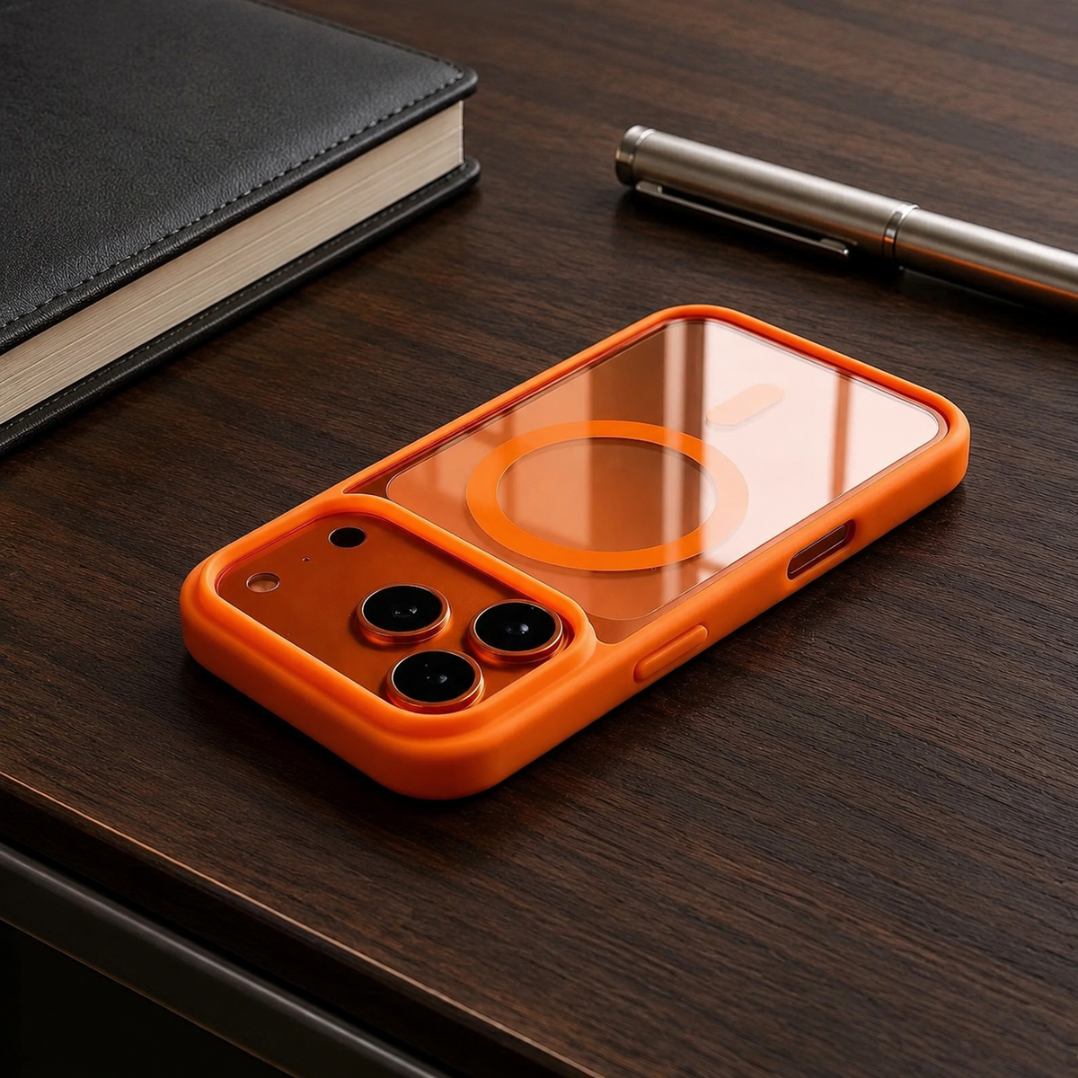 Premium iPhone Case MagSafe Transparent Acrylic Magnetic Wireless Charging Clear Slim Shockproof Anti Scratch Protective Back Bumper Cover Case Design
