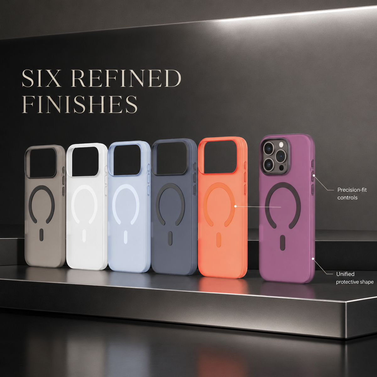 Premium iPhone Case MagSafe Ultra Thin Matte Translucent Clear Hard PC Magnetic Anti Fingerprint Shockproof Slim Protective Bumper Cover Case Design