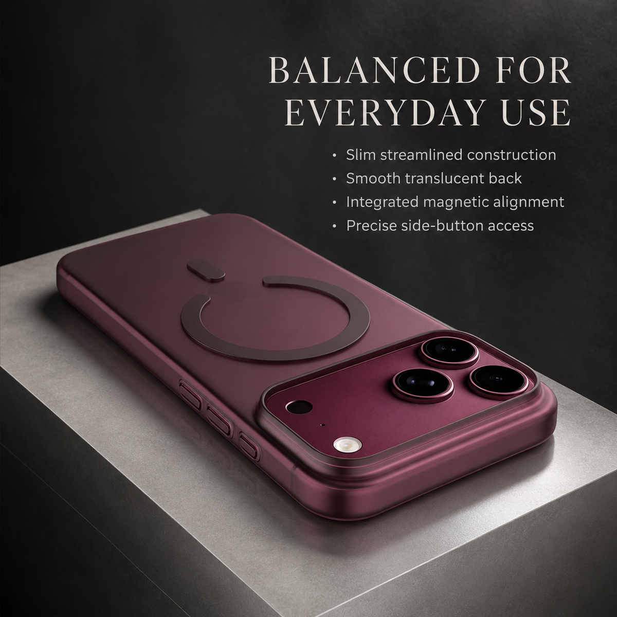 Premium iPhone Case MagSafe Ultra Thin Matte Translucent Clear Hard PC Magnetic Shockproof Anti Fingerprint Slim Protective Bumper Cover Case Design