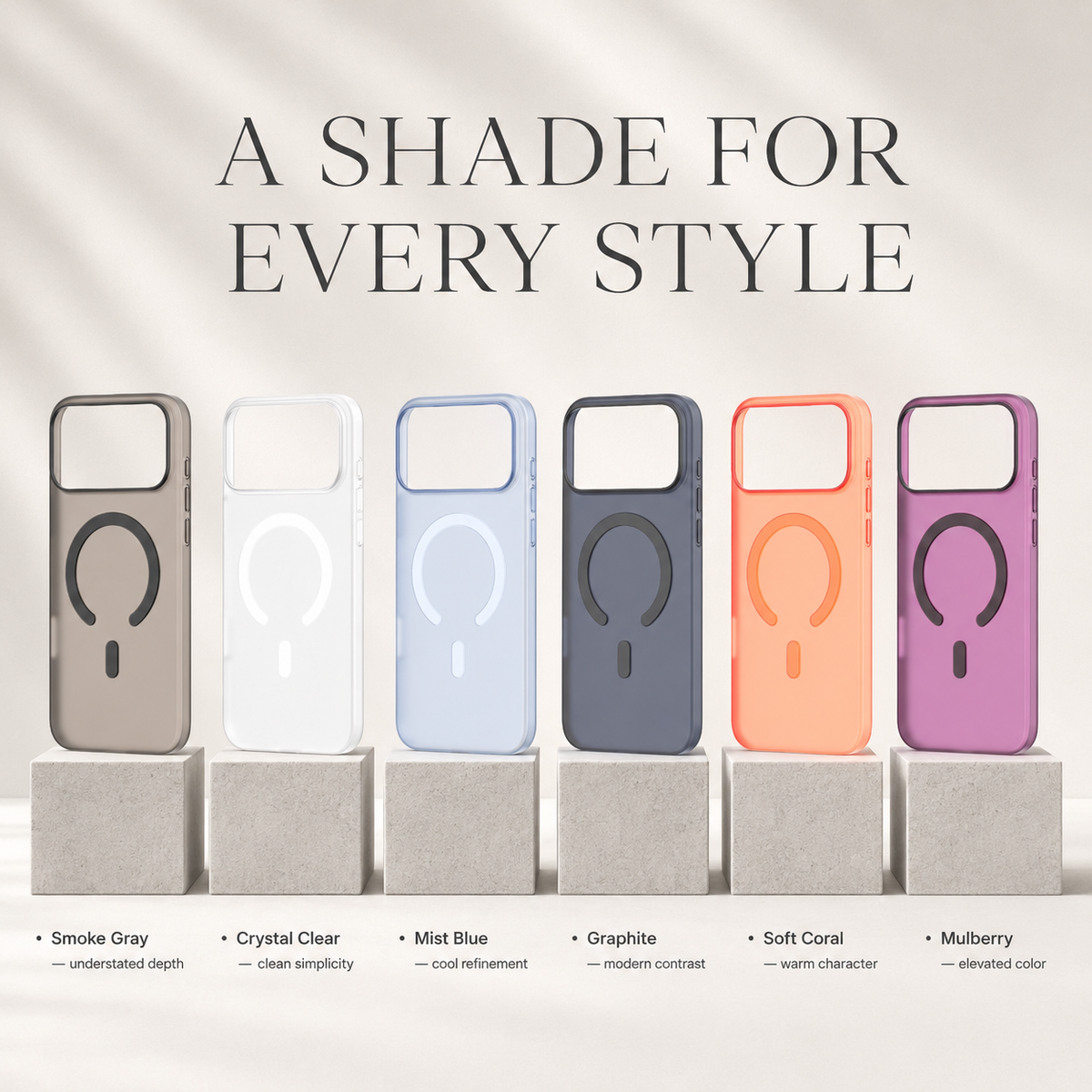 Premium iPhone Case MagSafe Ultra Thin Matte Translucent Clear Hard PC Magnetic Shockproof Anti Fingerprint Slim Protective Bumper Cover Case Design