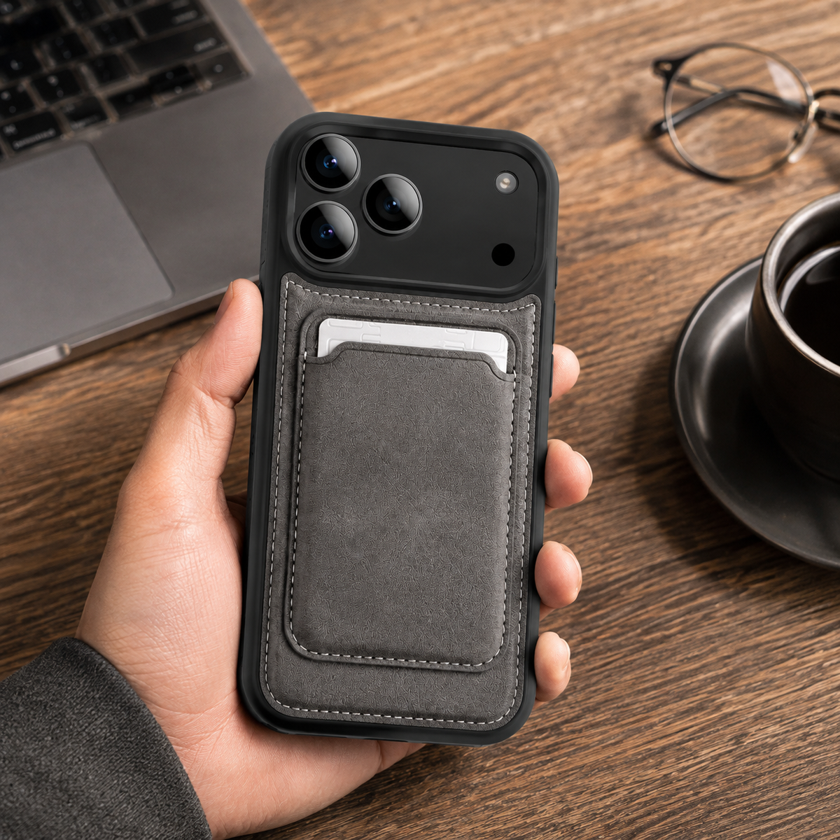 Premium iPhone Case MagSafe Wallet PU Leather RFID Card Holder Magnetic Shockproof Protective Cover Anti Scratch Anti Fingerprint Non Slip Secure Storage