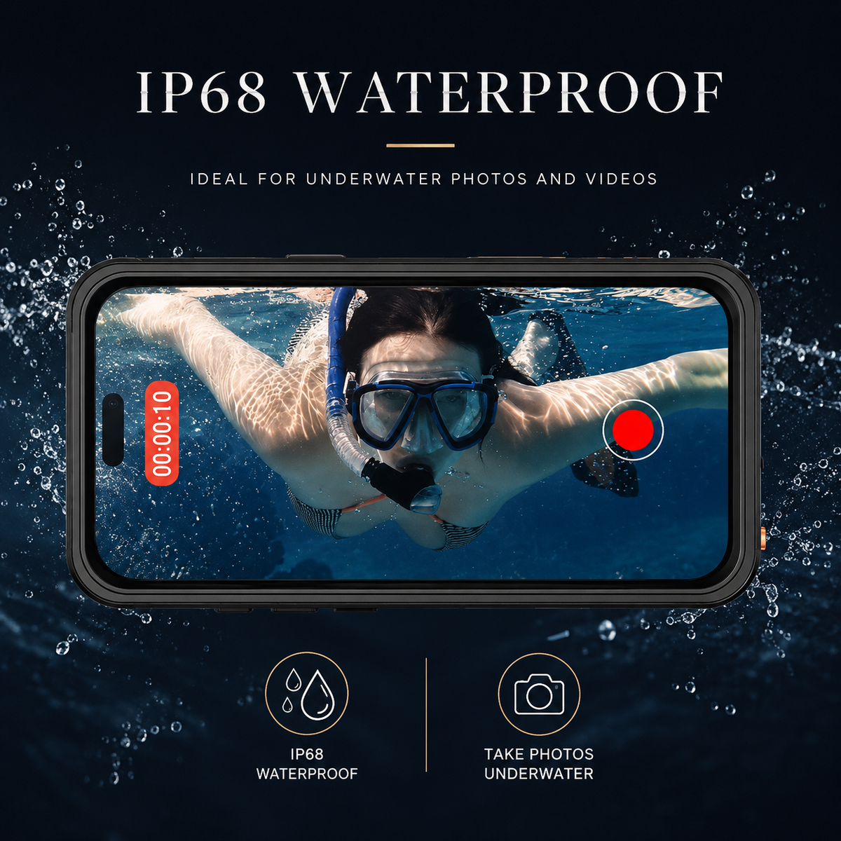 Premium iPhone Case MagSafe Waterproof Full Body Shockproof Protective Cover Built In Screen Protector Dustproof Anti Slip Dual Layer Sealed Rugged Armor