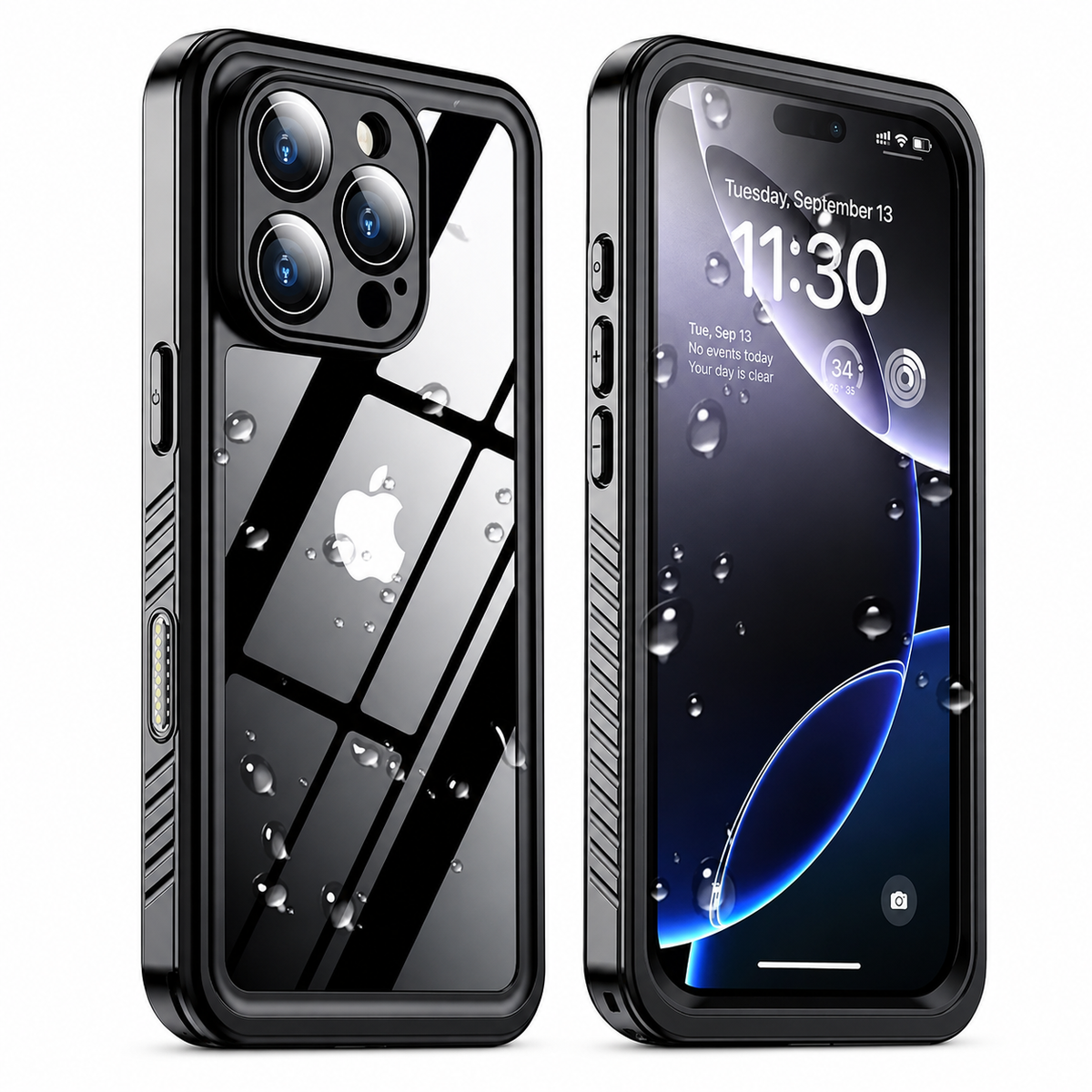 Premium iPhone Case MagSafe Waterproof Full Body Shockproof Protective Cover Built In Screen Protector Dustproof Anti Slip Dual Layer Sealed Rugged Armor