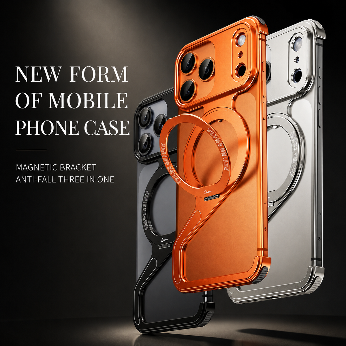 Premium iPhone Case MagSafe Z Shape Aluminum Alloy Frameless Magnetic Shockproof Protective Bumper Anti Scratch Slim Lightweight Metal Open Back Design