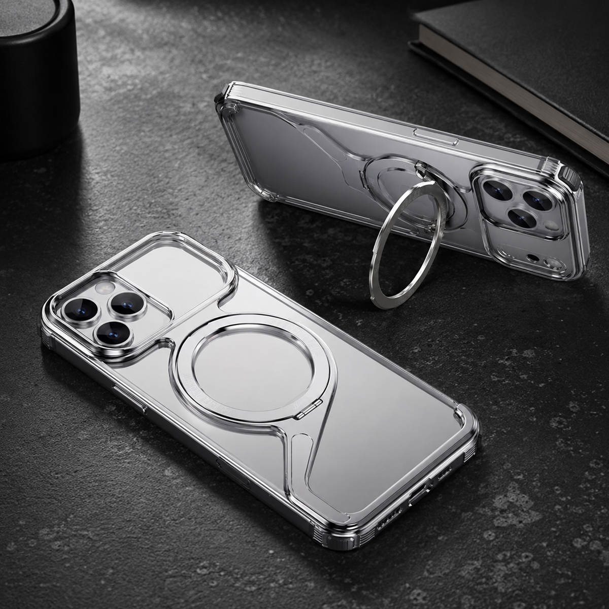 Premium iPhone Case MagSafe Z Shape Aluminum Alloy Frameless Magnetic Shockproof Protective Bumper Anti Scratch Slim Lightweight Metal Open Back Design