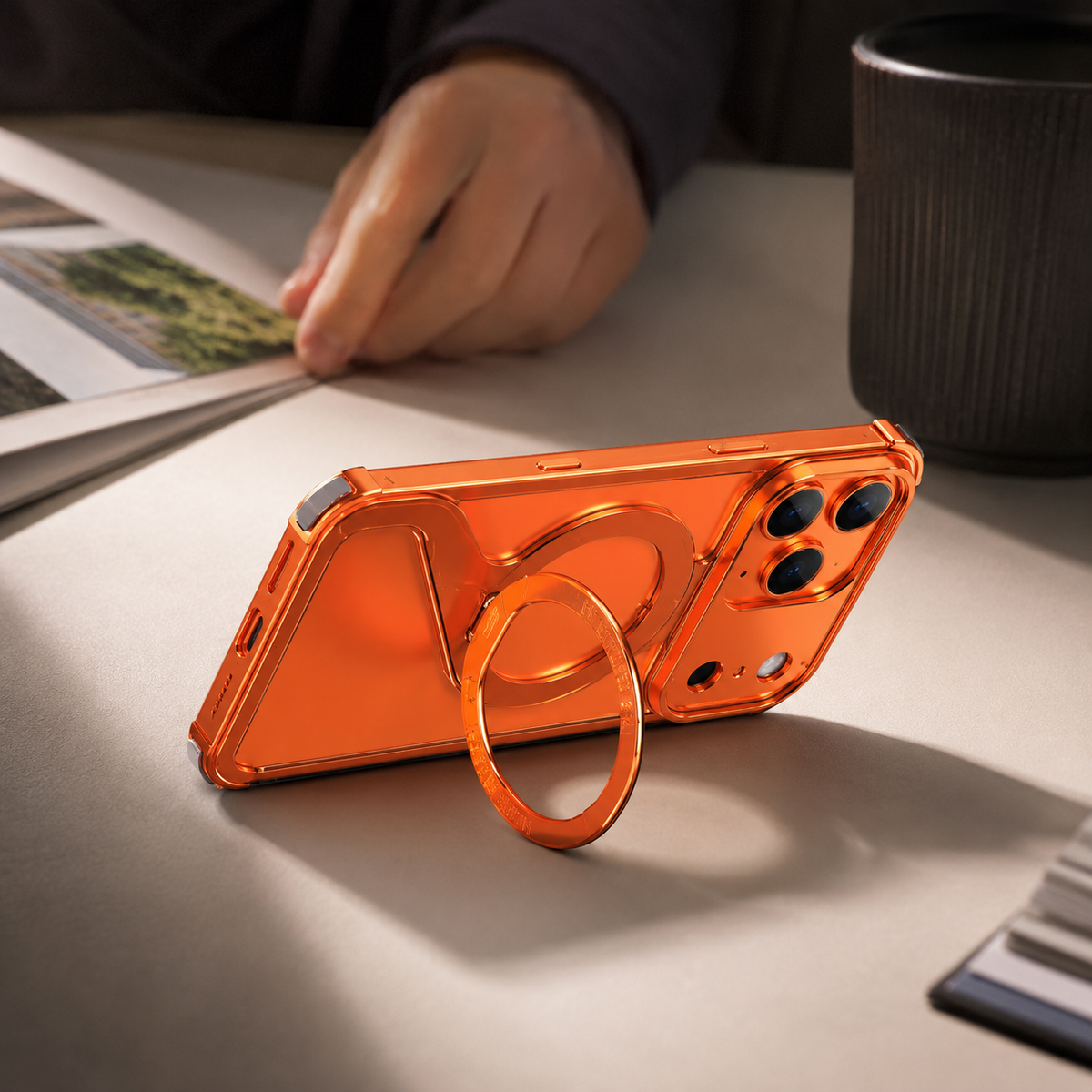 Premium iPhone Case MagSafe Z Shape Aluminum Alloy Frameless Magnetic Shockproof Protective Bumper Anti Scratch Slim Lightweight Metal Open Back Design