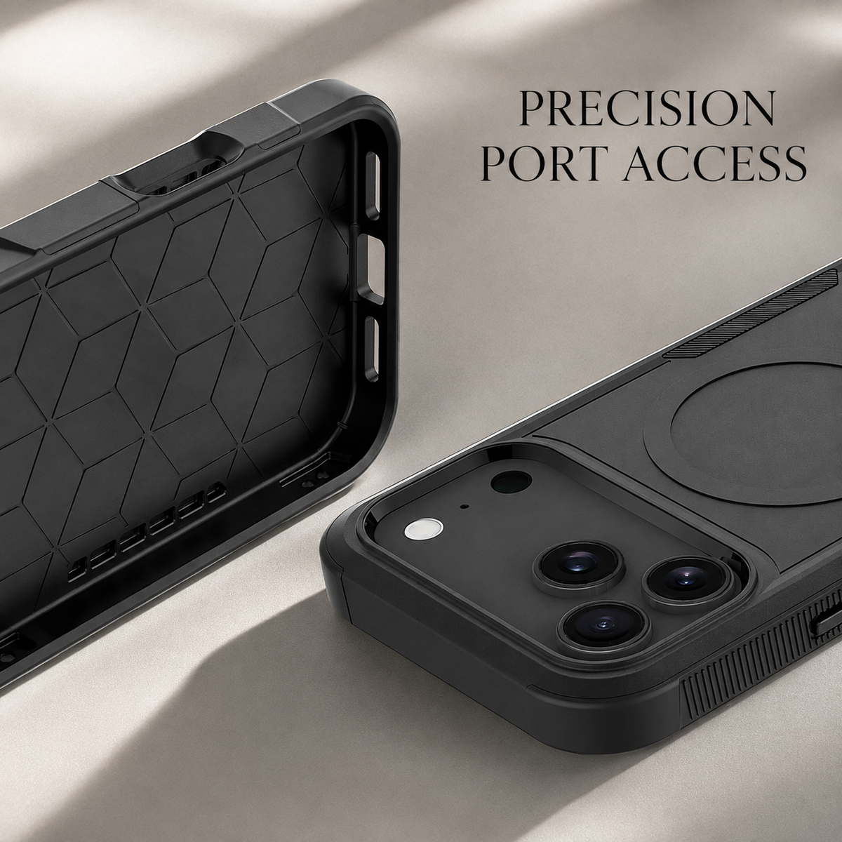 Premium iPhone Case Magnetic 2 in 1 Heavy Duty Armor Shockproof PC TPU Protective Cover Matte Reinforced Bumper Slim Rugged Charging Case