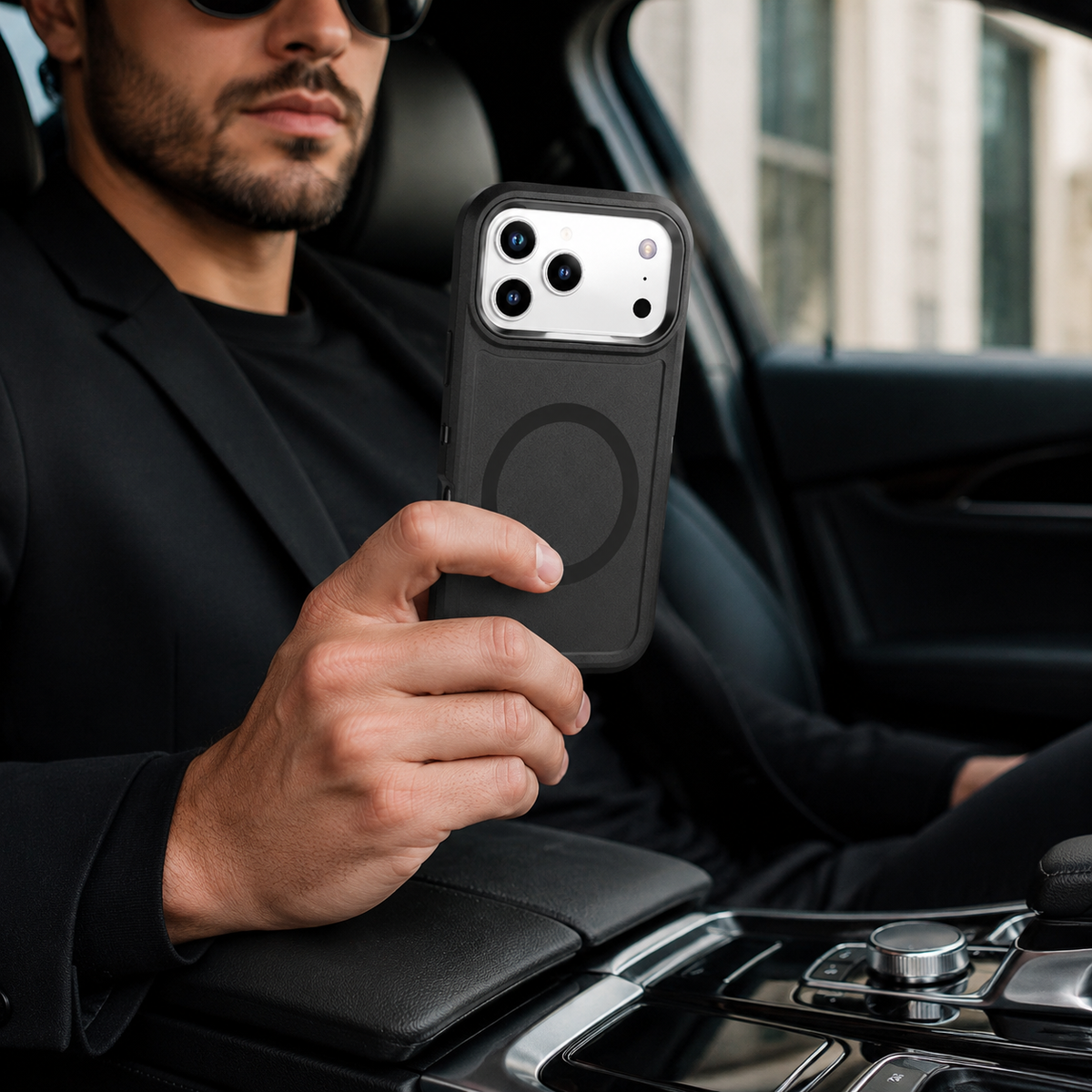 Premium iPhone Case Magnetic 3 in 1 Heavy Duty Armor Shockproof PC TPU Protective Cover Anti Drop Reinforced Bumper Rugged Wireless Charging Case