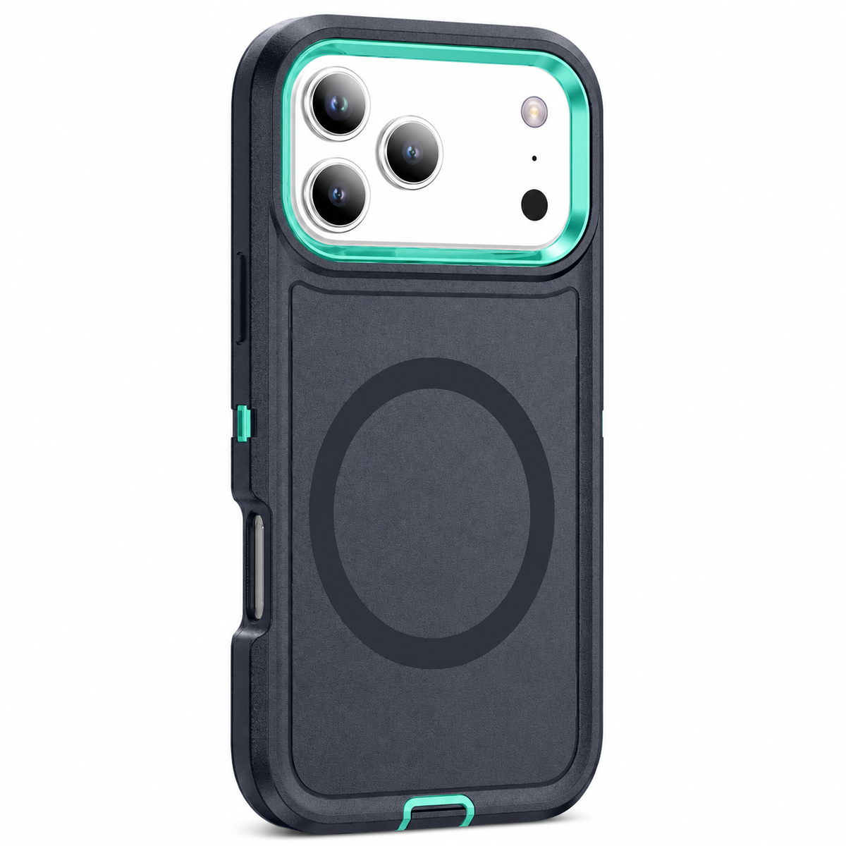 Premium iPhone Case Magnetic 3 in 1 Heavy Duty Armor Shockproof PC TPU Protective Cover Anti Drop Reinforced Bumper Rugged Wireless Charging Case