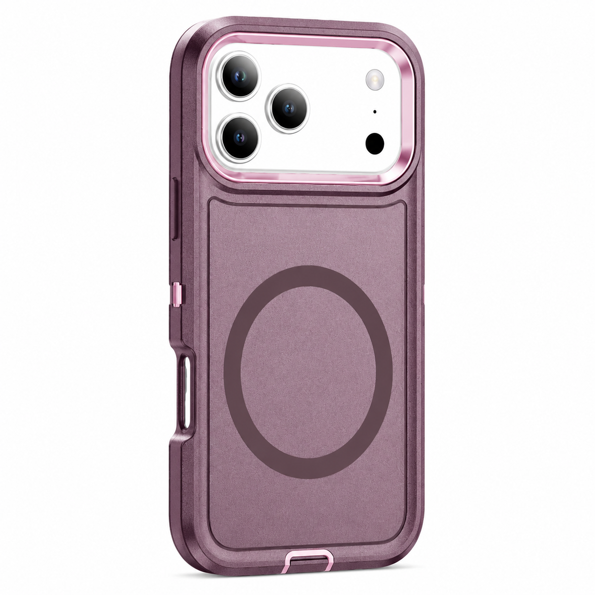 Premium iPhone Case Magnetic 3 in 1 Heavy Duty Armor Shockproof PC TPU Protective Cover Anti Drop Reinforced Bumper Rugged Wireless Charging Case