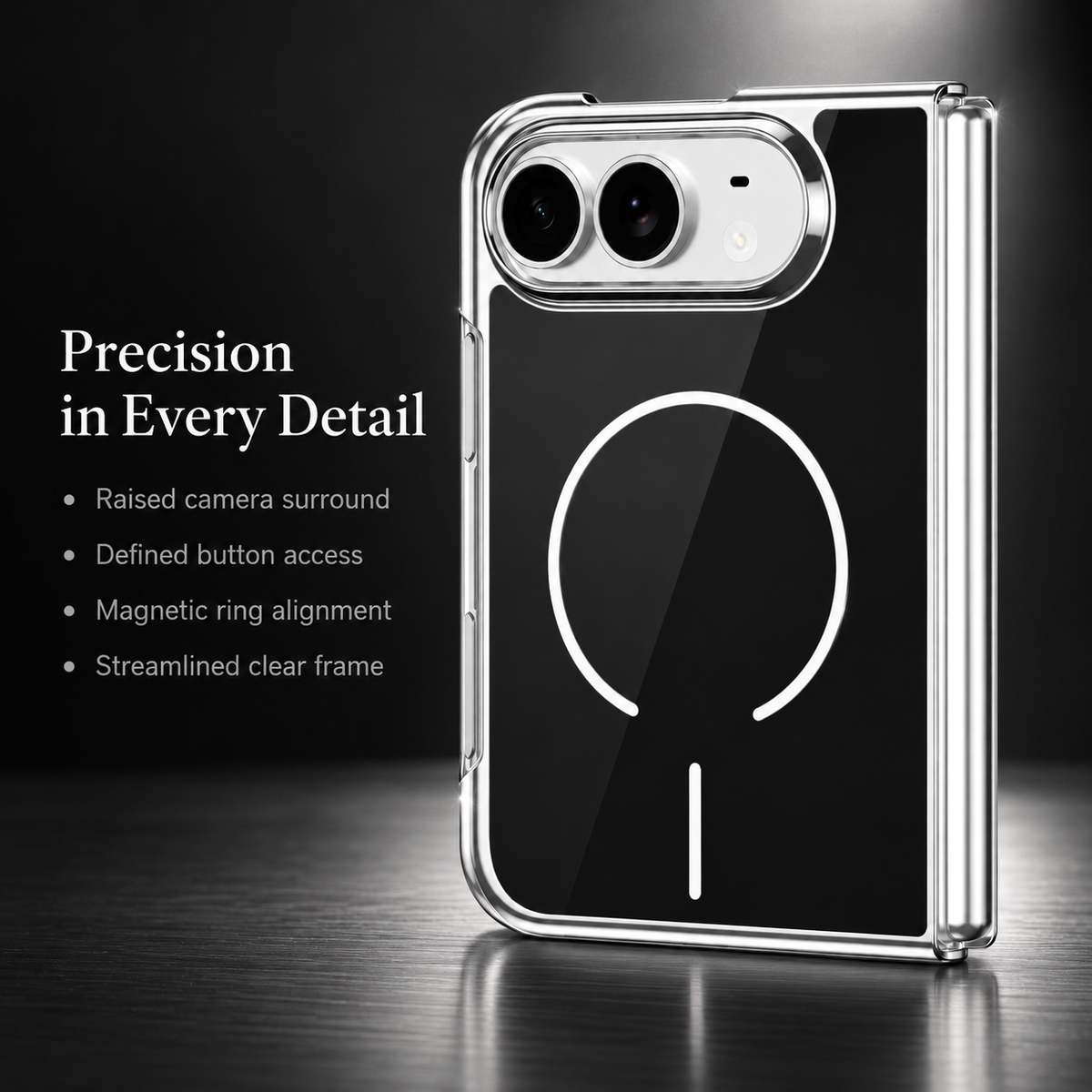 Premium iPhone Case Magnetic Built In Screen Protector Glass PC Full Wrap Shockproof Foldable Anti Scratch Non Slip Wireless Charging Protective Cover