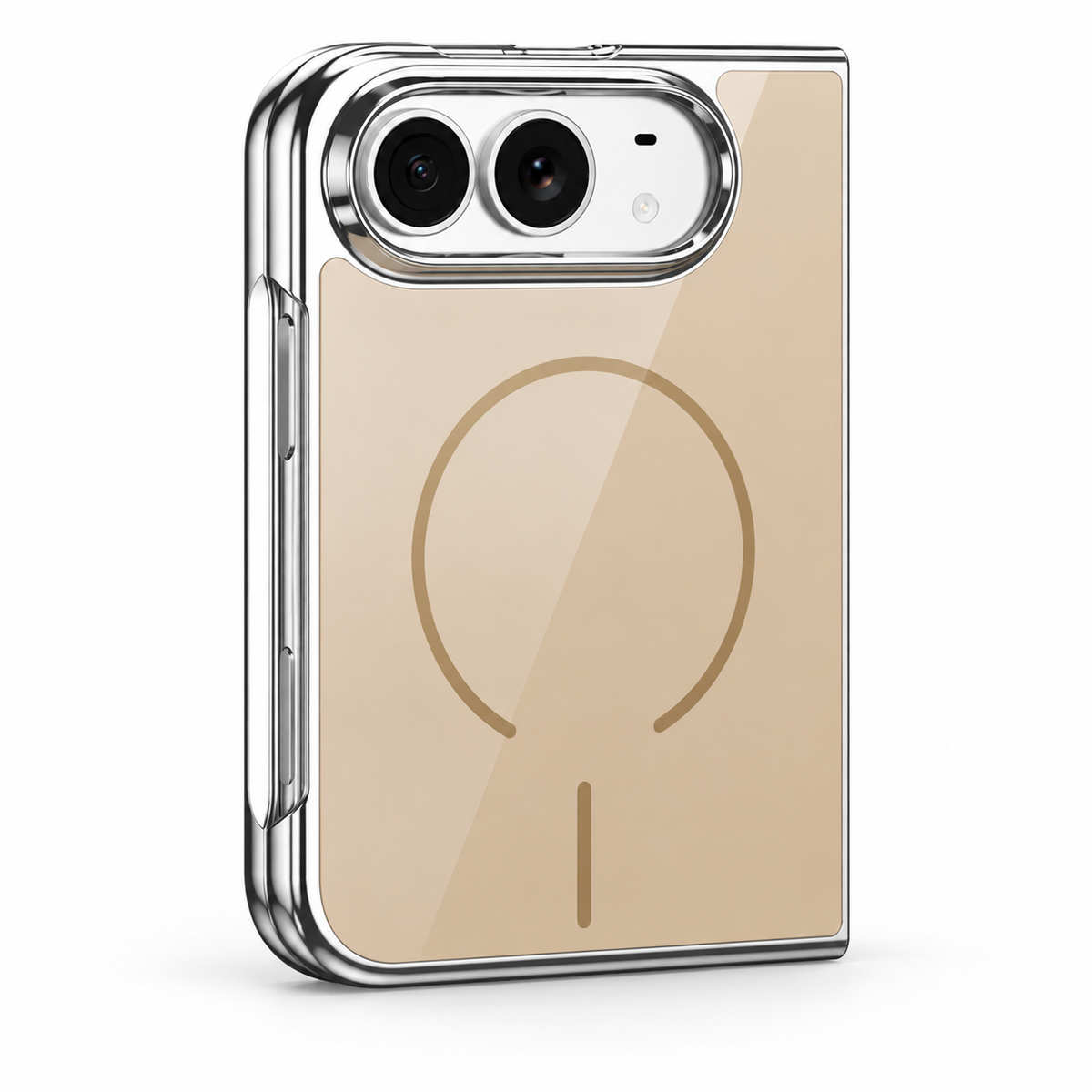Premium iPhone Case Magnetic Built In Screen Protector Glass PC Full Wrap Shockproof Foldable Anti Scratch Non Slip Wireless Charging Protective Cover
