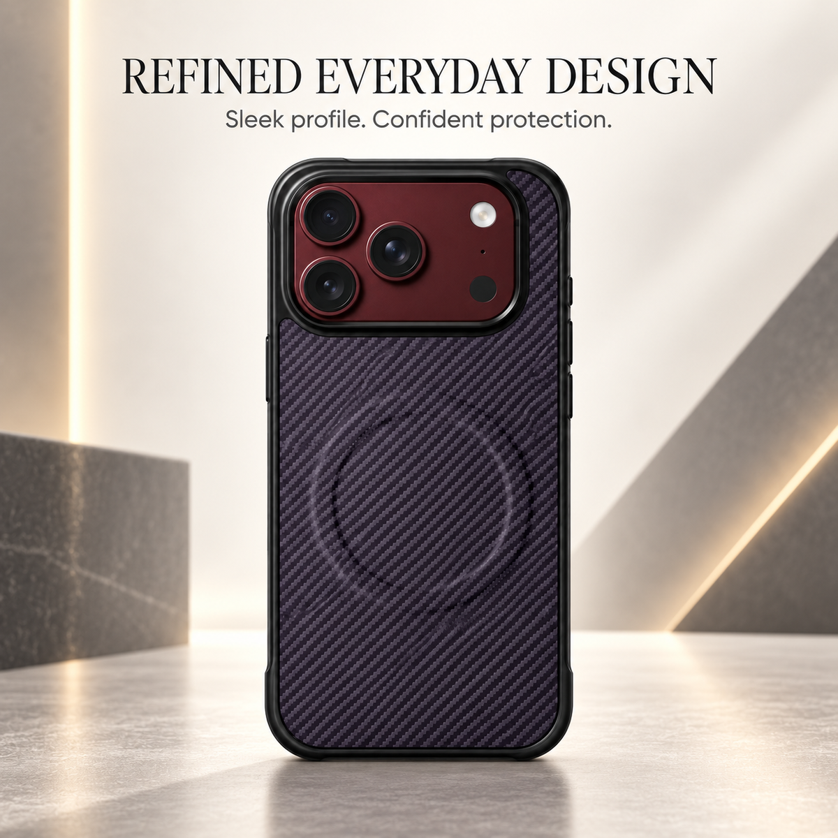 Premium iPhone Case Magnetic Carbon Fiber Texture Soft TPU Foldable Shockproof Anti Knock Wireless Charging Slim Protective Back Cover Case Design