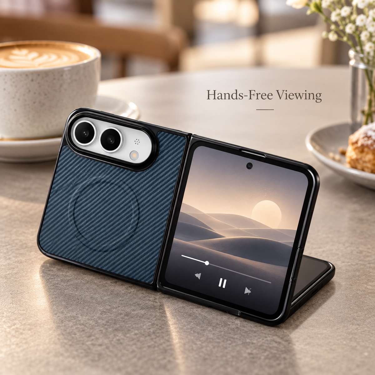 Premium iPhone Case Magnetic Carbon Fiber Texture Soft TPU Foldable Shockproof Anti Knock Wireless Charging Slim Protective Back Cover Case Design