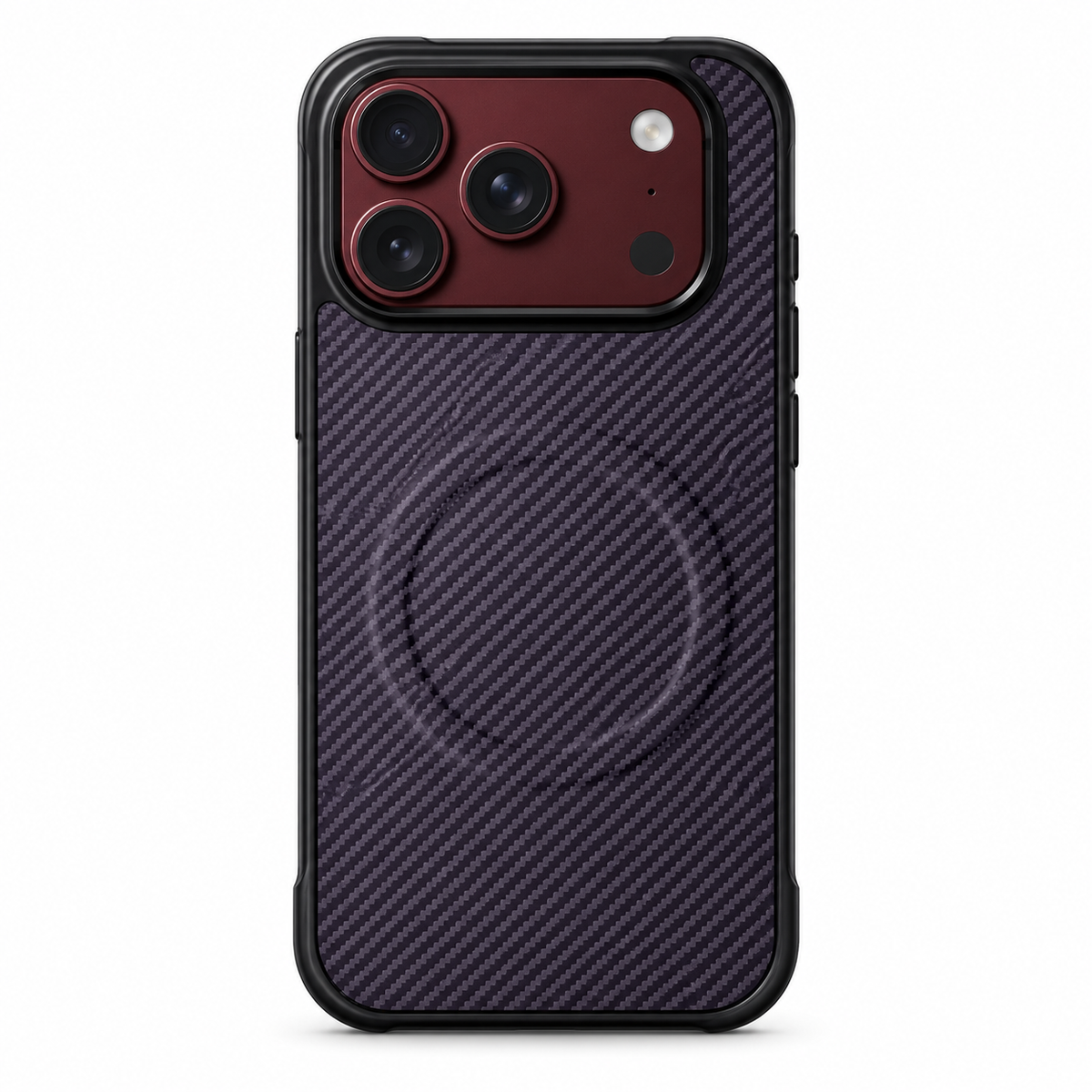 Premium iPhone Case Magnetic Carbon Fiber Texture Soft TPU Foldable Shockproof Anti Knock Wireless Charging Slim Protective Back Cover Case Design