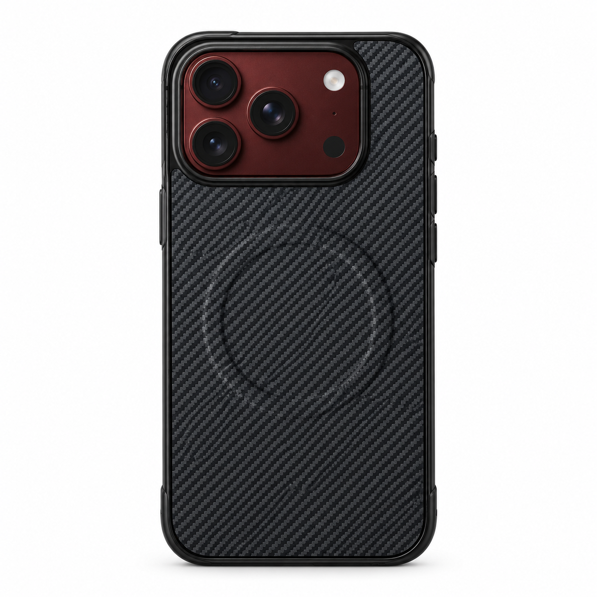 Premium iPhone Case Magnetic Carbon Fiber Texture Soft TPU Foldable Shockproof Anti Knock Wireless Charging Slim Protective Back Cover Case Design