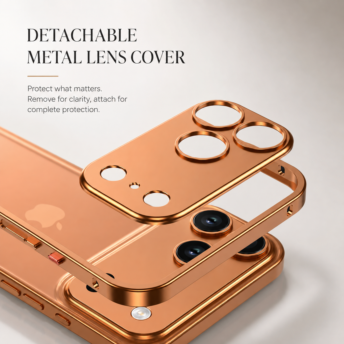 Premium iPhone Case Magnetic Metal Frame Detachable Camera Protector Shockproof Ultra Thin TPU Bumper Anti Scratch Non Slip Lightweight Protective Cover