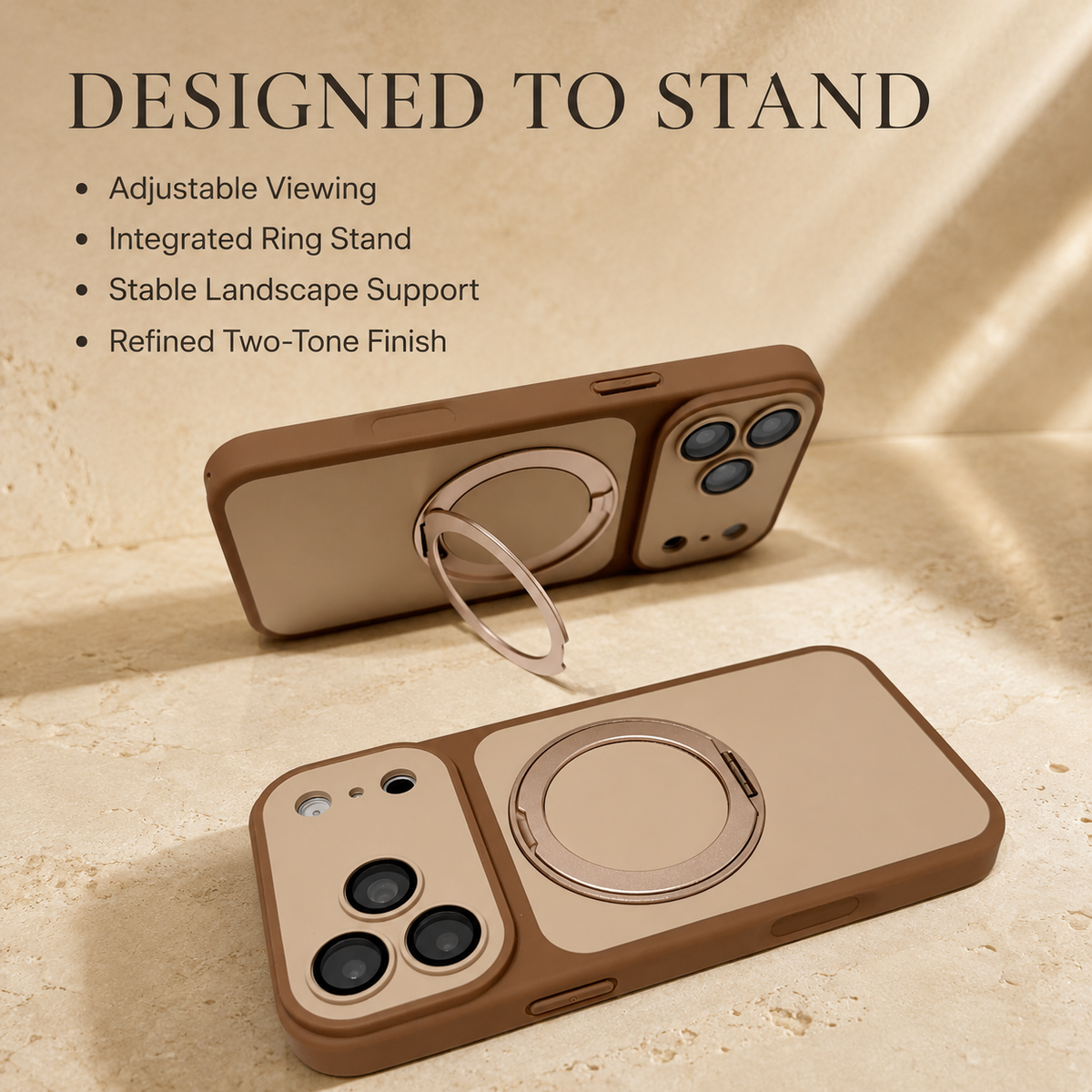 Premium iPhone Case Magnetic Metal Ring Holder Bracket Shockproof PC TPU 3D Anti Scratch Anti Fingerprint Slim Protective Bumper Phone Cover Case Design
