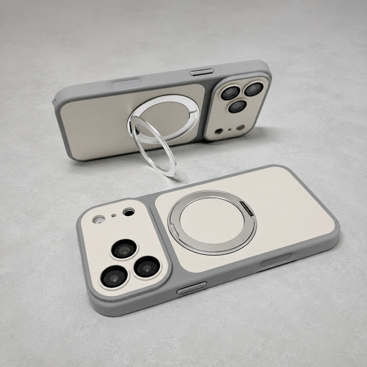 Premium iPhone Case Magnetic Metal Ring Holder Bracket Shockproof PC TPU 3D Anti Scratch Anti Fingerprint Slim Protective Bumper Phone Cover Case Design