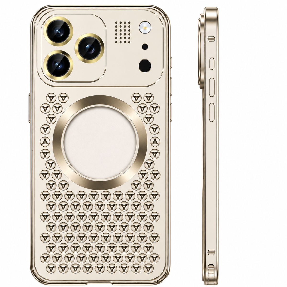 Premium iPhone Case Magnetic Protective Cover Aluminum Alloy Frame Heat Dissipation Metal Design Shockproof Anti Fall Camera Lens Guard Slim Structure