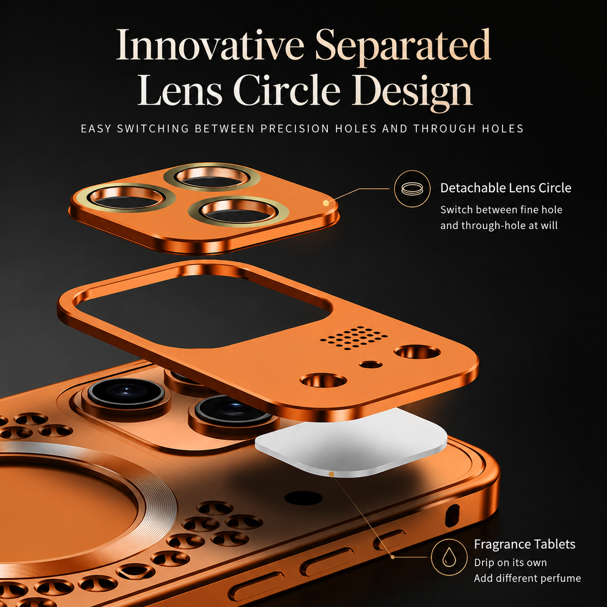 Premium iPhone Case Magnetic Protective Cover Aluminum Alloy Frame Heat Dissipation Metal Design Shockproof Anti Fall Camera Lens Guard Slim Structure