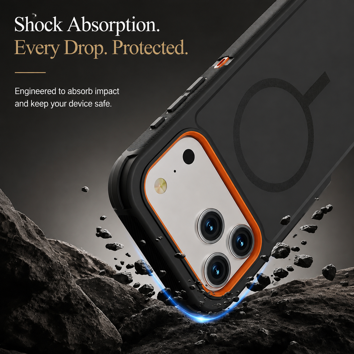 Premium iPhone Case Magnetic Protective Cover Rugged Defender Shockproof Armor Dual Layer Belt Clip Holder Full Port Protection Anti Slip Grip Heavy Duty Design