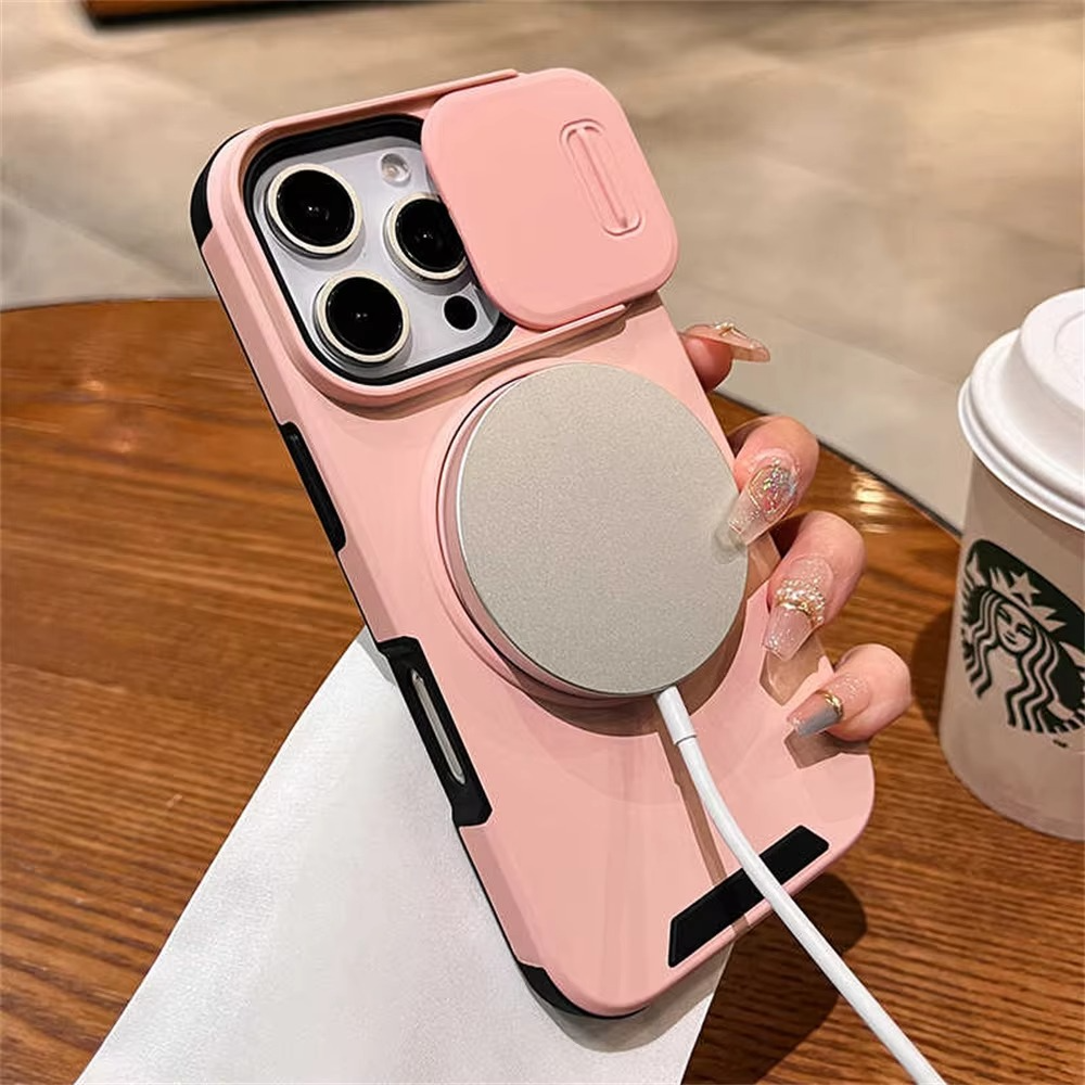 Premium iPhone Case Magnetic Rugged Armor Shockproof Protective Cover Heavy Duty Kickstand Anti Scratch Anti Fingerprint PC Acrylic Non Slip Full Coverage