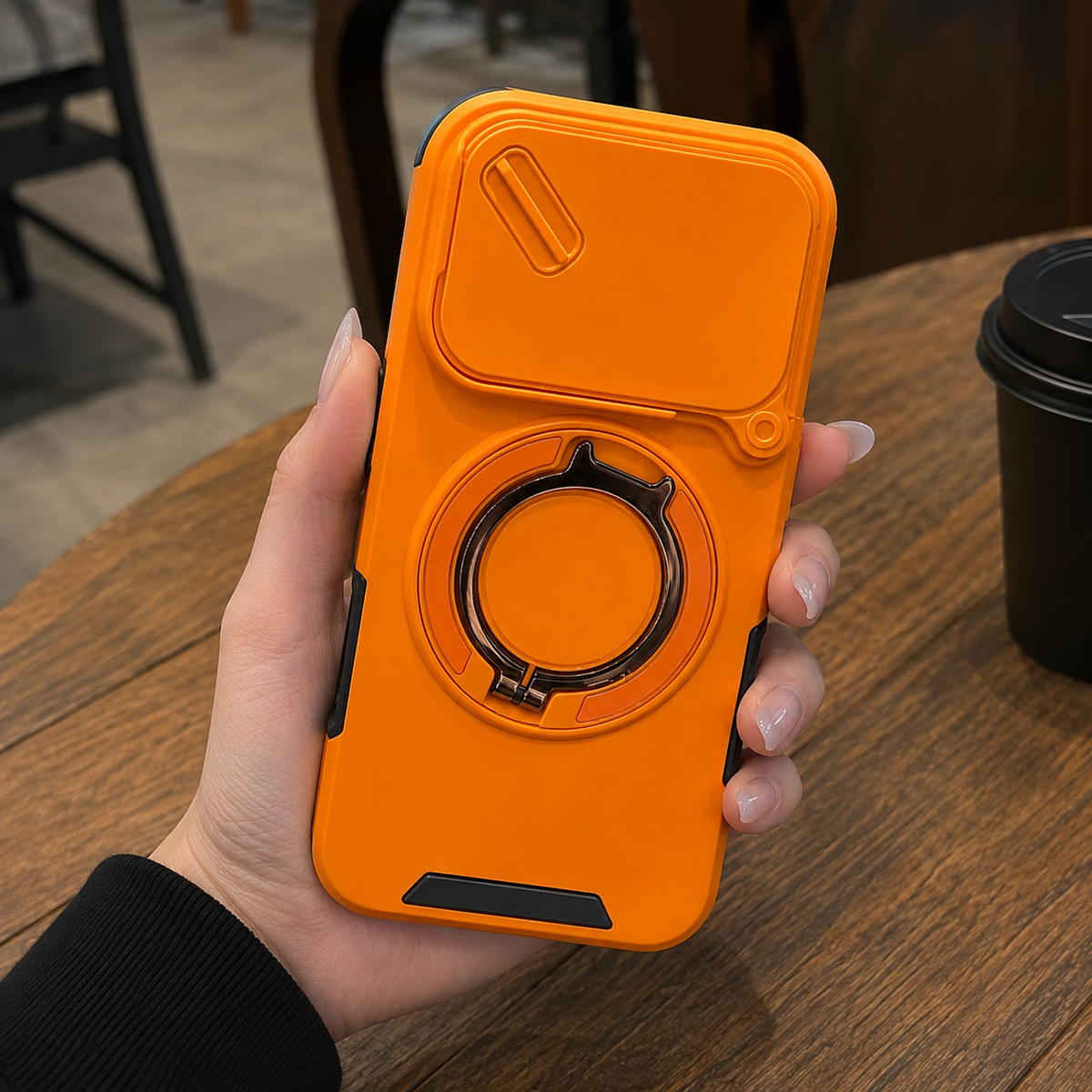 Premium iPhone Case Magnetic Rugged Armor Shockproof Protective Cover Ring Kickstand Camera Lens Protection PC TPU Metal Anti Slip Reinforced Full Coverage