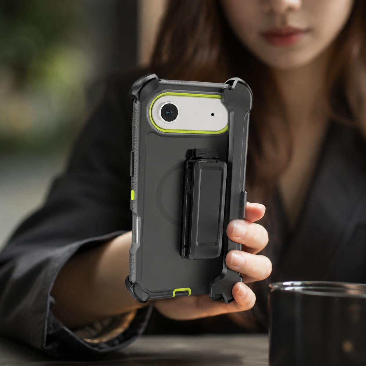 Premium iPhone Case Magnetic Rugged Defender Shockproof Protective Cover Belt Clip Holster PC TPU Anti Slip Reinforced Corners Port Protection Heavy Duty