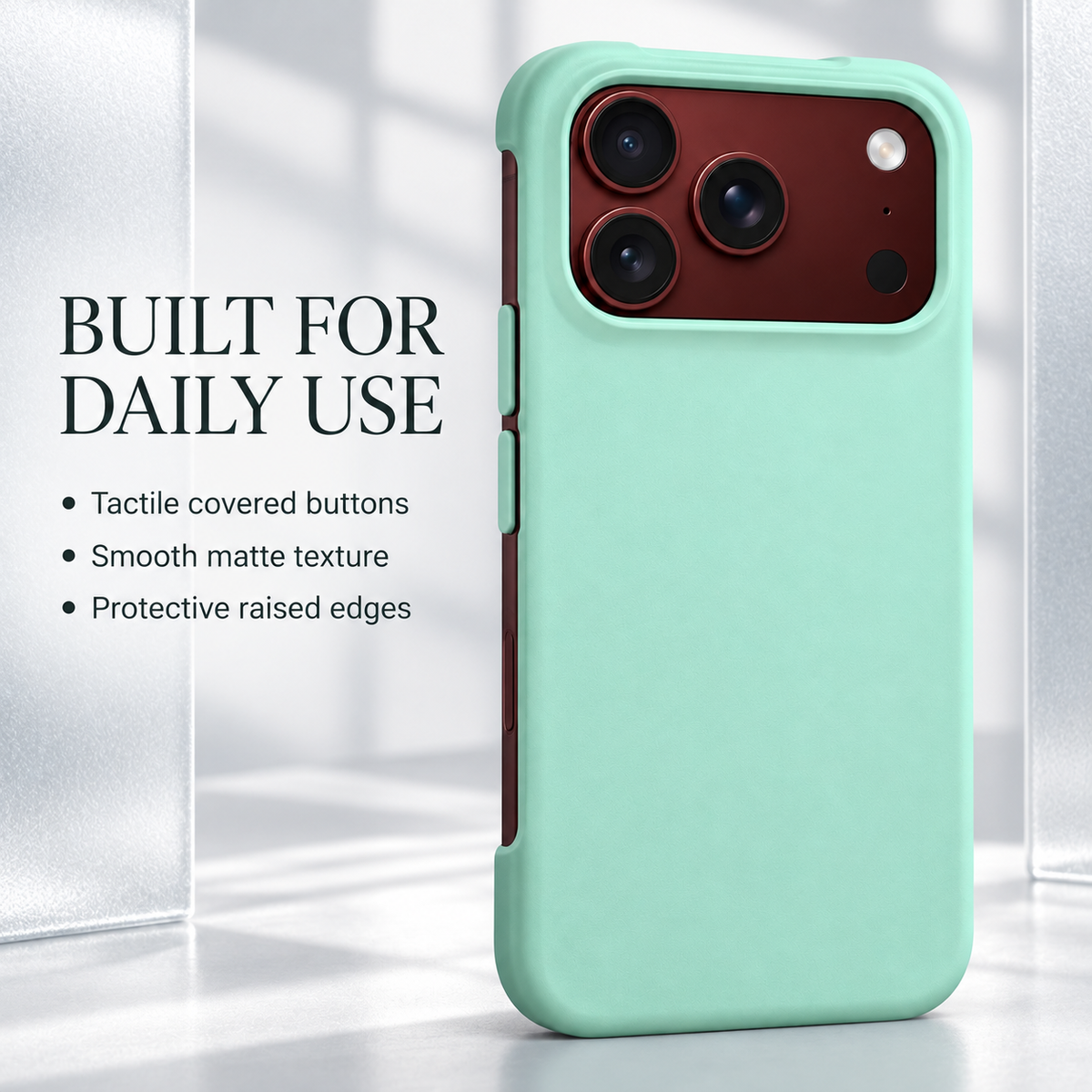 Premium iPhone Case Matte Candy Color Ultra Thin Shockproof Hard PC Lanyard Chain Anti Scratch Non Slip Lightweight Foldable Protective Cover Case Design