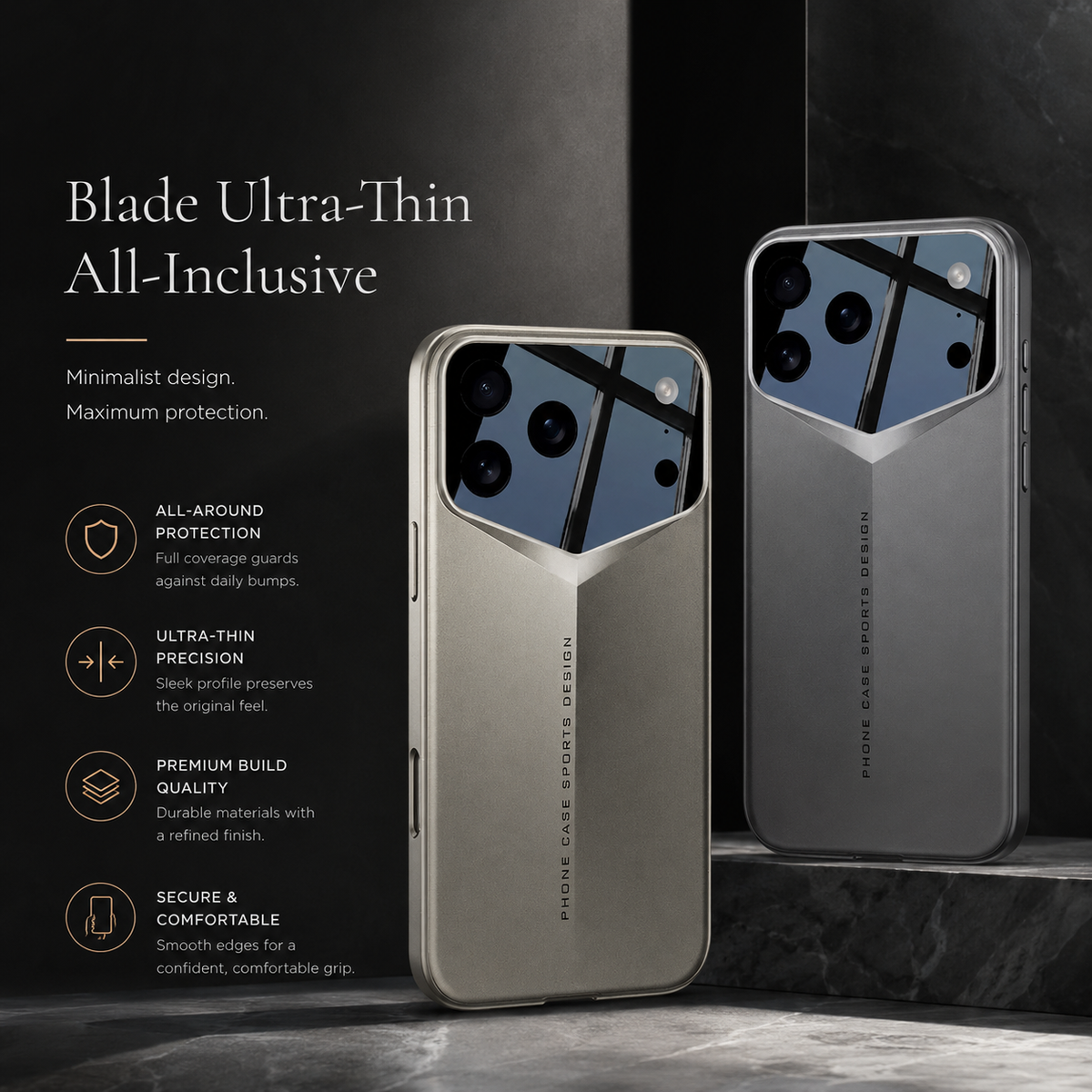 Premium iPhone Case Matte Hard PC Slim Protective Cover Camera Lens Protection Shockproof Anti Fingerprint Anti Scratch Lightweight Full Coverage Non Slip