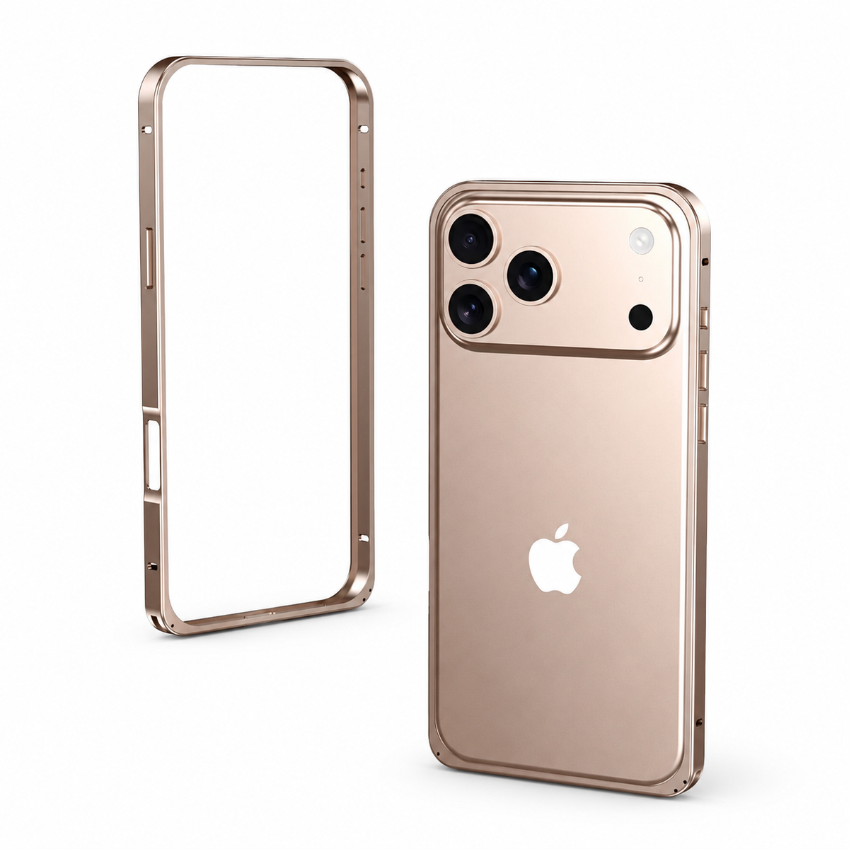 Premium iPhone Case Metal Alloy Armor Hollow Heat Dissipation Shockproof Bumper Anti Scratch Tough Slim Reinforced Edge Protective Frame Cover Case