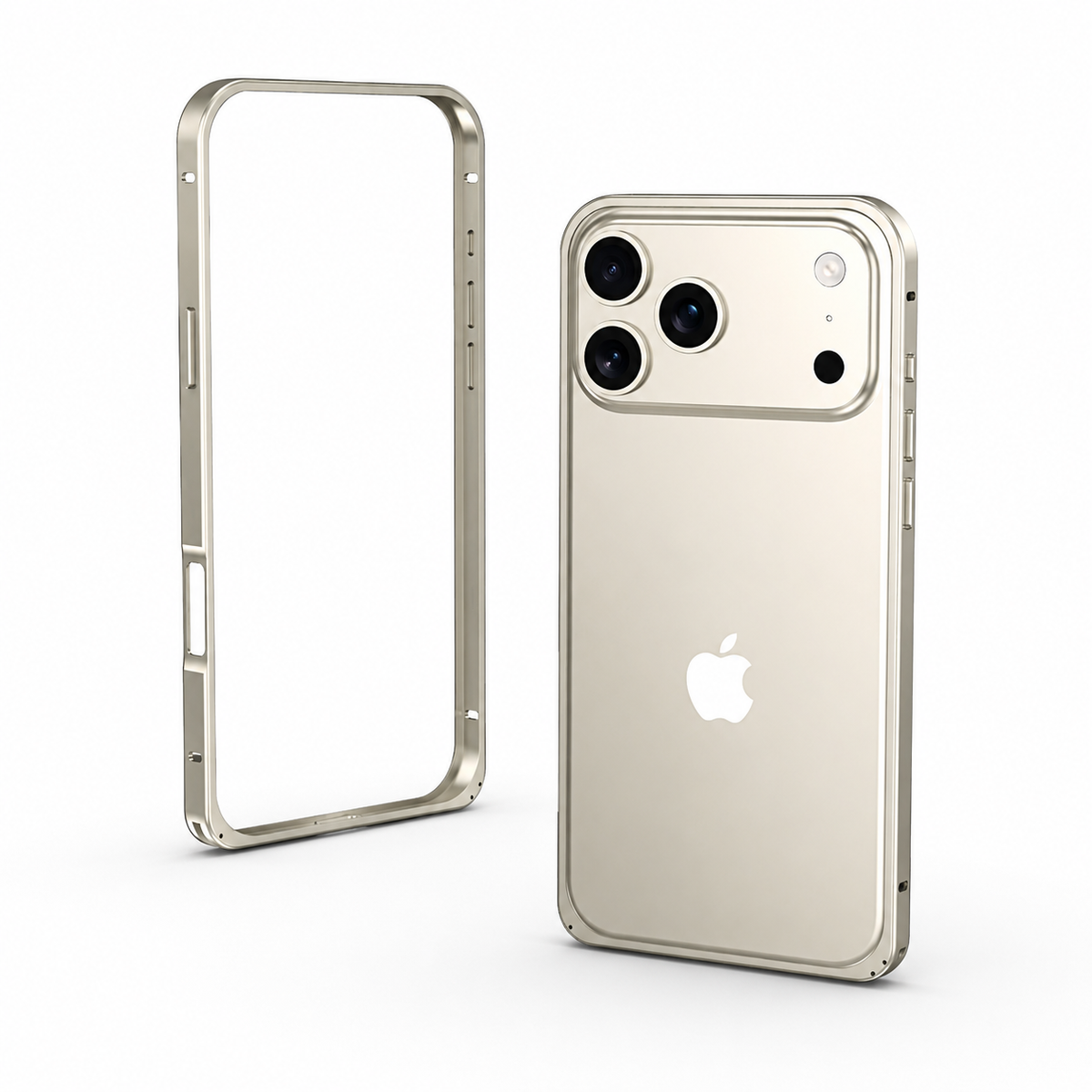 Premium iPhone Case Metal Alloy Armor Hollow Heat Dissipation Shockproof Bumper Anti Scratch Tough Slim Reinforced Edge Protective Frame Cover Case