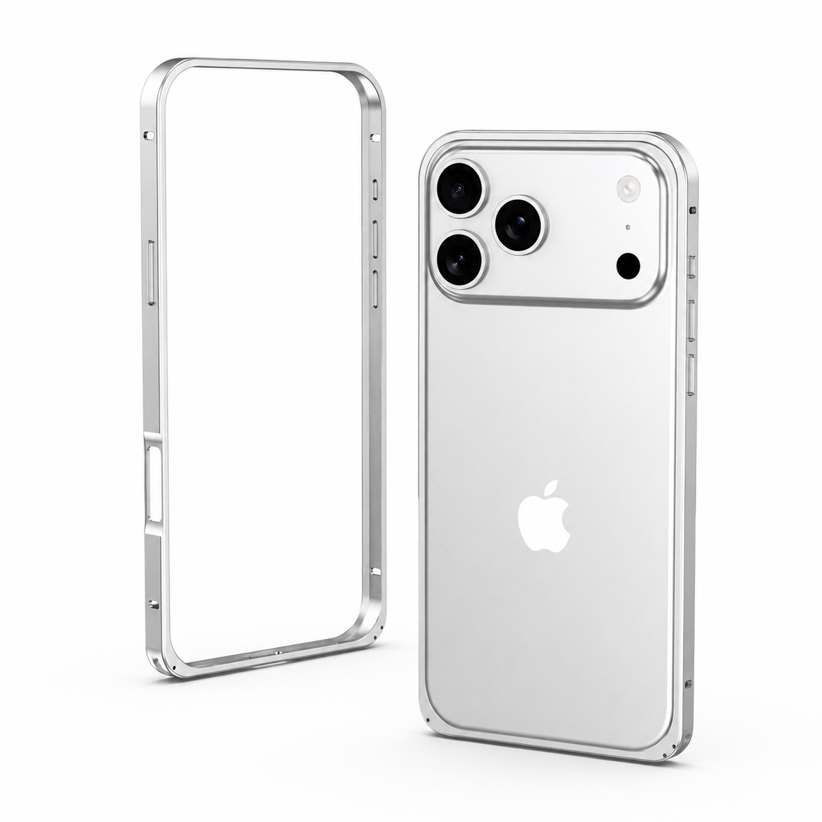 Premium iPhone Case Metal Alloy Armor Hollow Heat Dissipation Shockproof Bumper Anti Scratch Tough Slim Reinforced Edge Protective Frame Cover Case