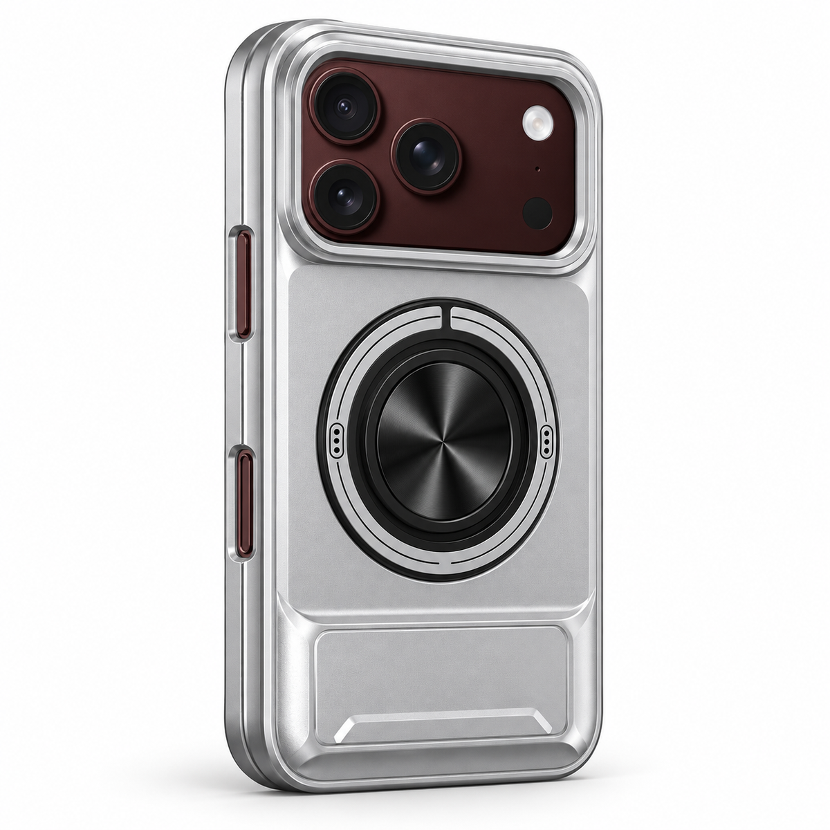 Premium iPhone Case Military Armor Slide Camera Cover Magnetic 360 Ring Kickstand Heavy Duty Shockproof PC TPU Foldable Protective Bumper Case