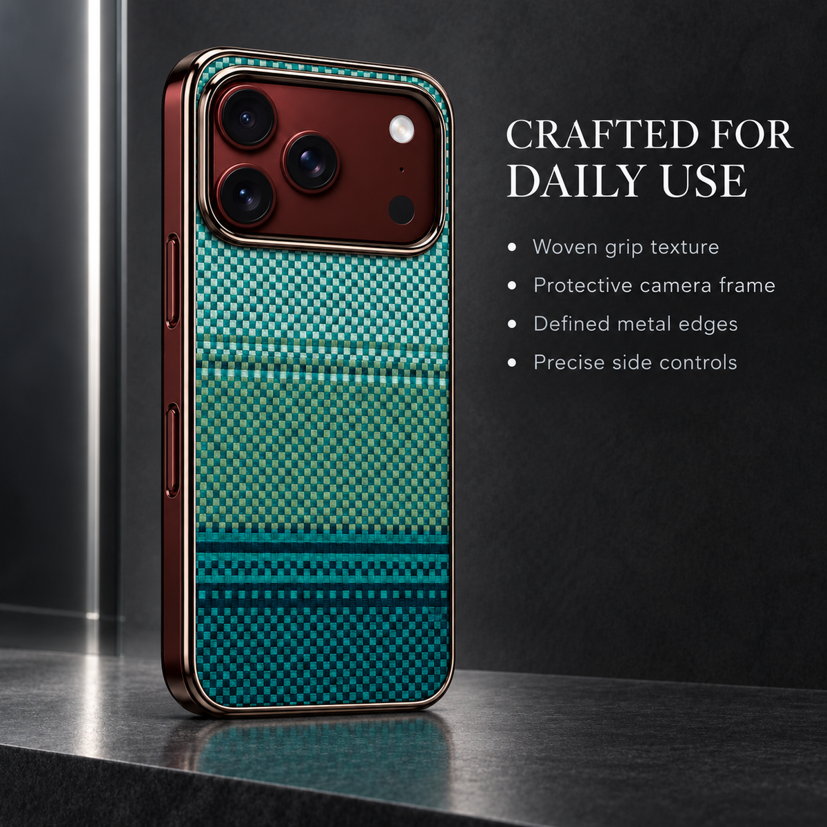 Premium iPhone Case Retro Leather Pattern Metal Magnetic Folding Bracket Tempered Film Shockproof PC TPU Foldable Protective Cover Case Design