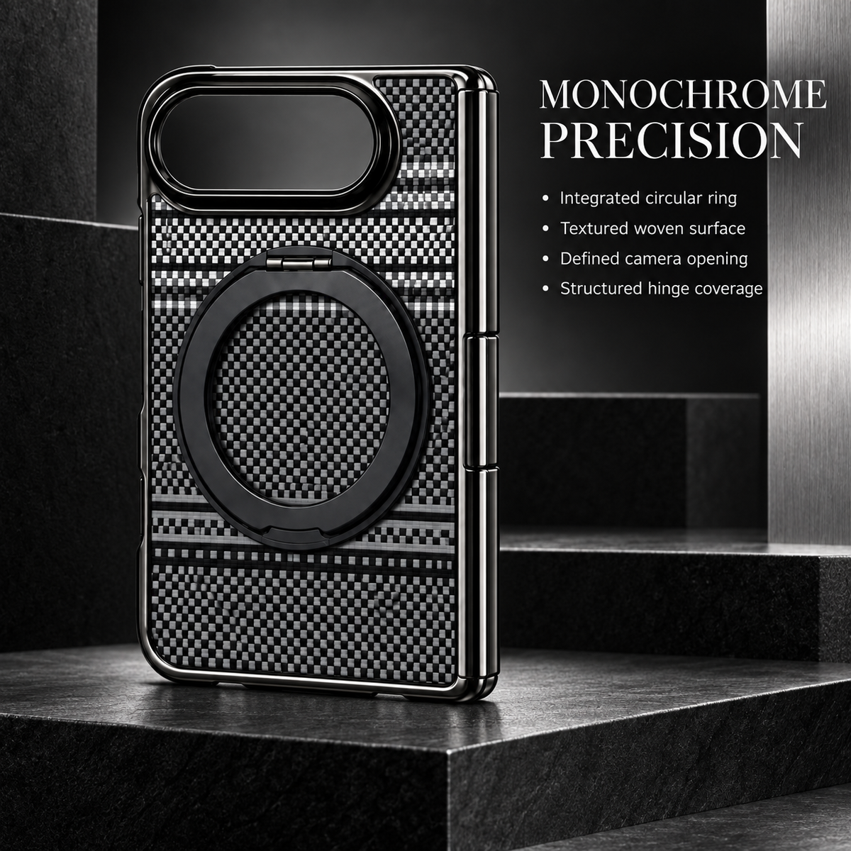 Premium iPhone Case Retro Leather Pattern Metal Magnetic Folding Bracket Tempered Film Shockproof PC TPU Foldable Protective Cover Case Design